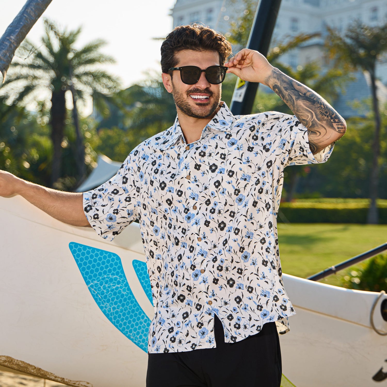 Elegance Bloom Childrens Hawaiian Shirt