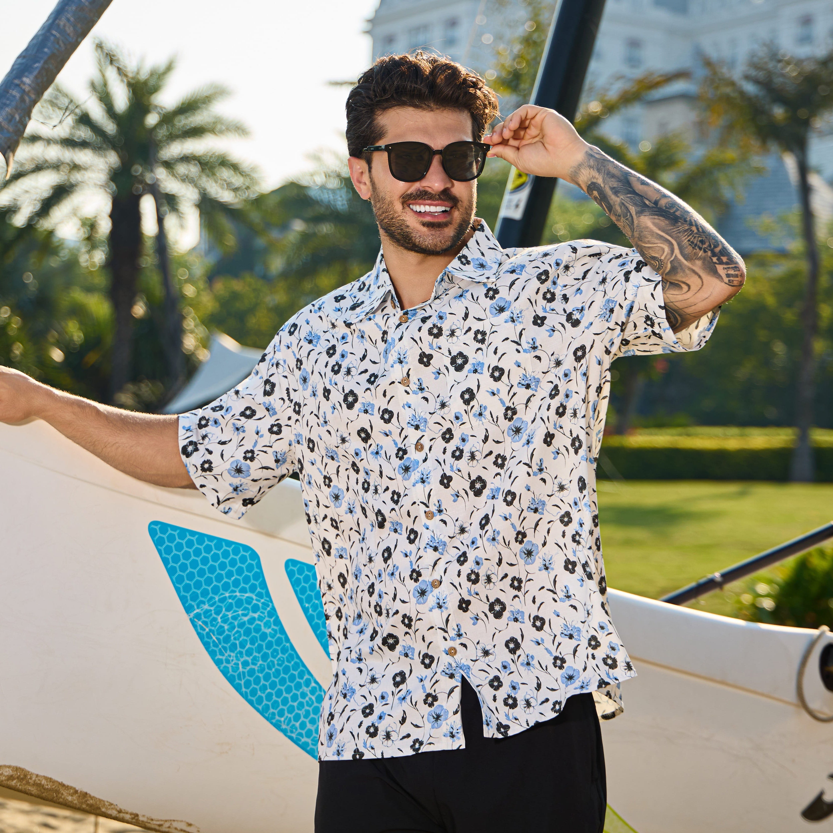 Elegance Bloom Childrens Hawaiian Shirt