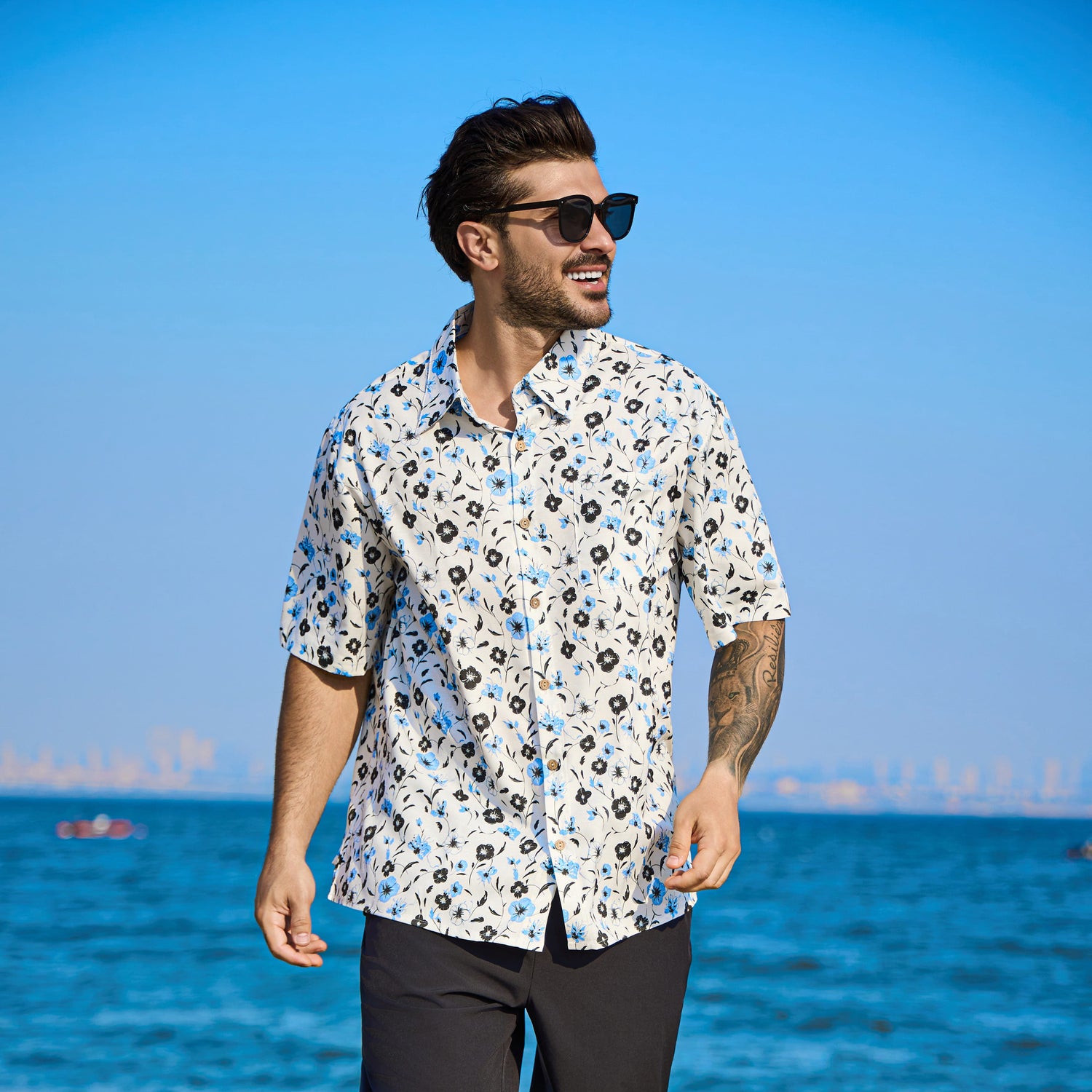 Elegance Bloom Childrens Hawaiian Shirt