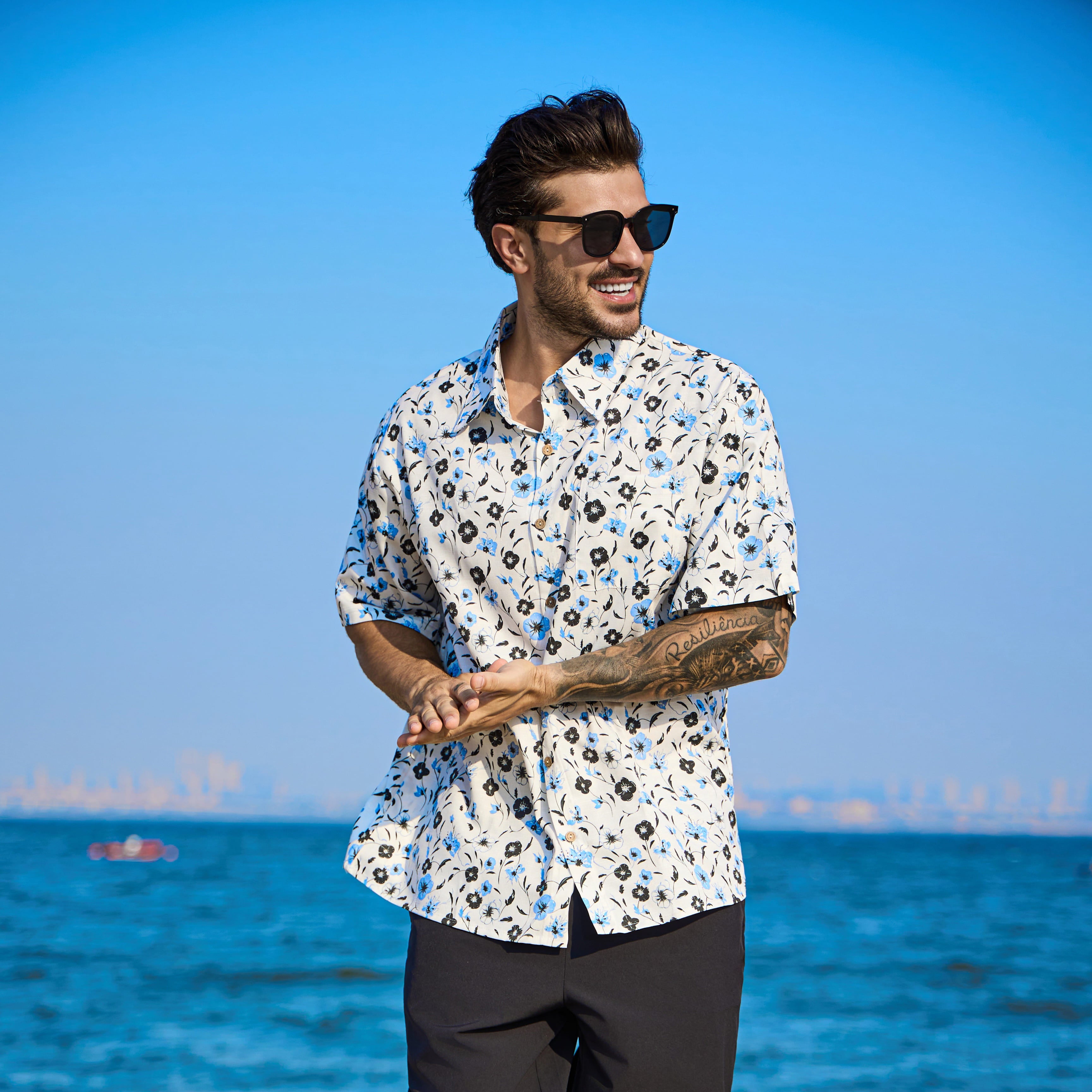 Elegance Bloom Childrens Hawaiian Shirt