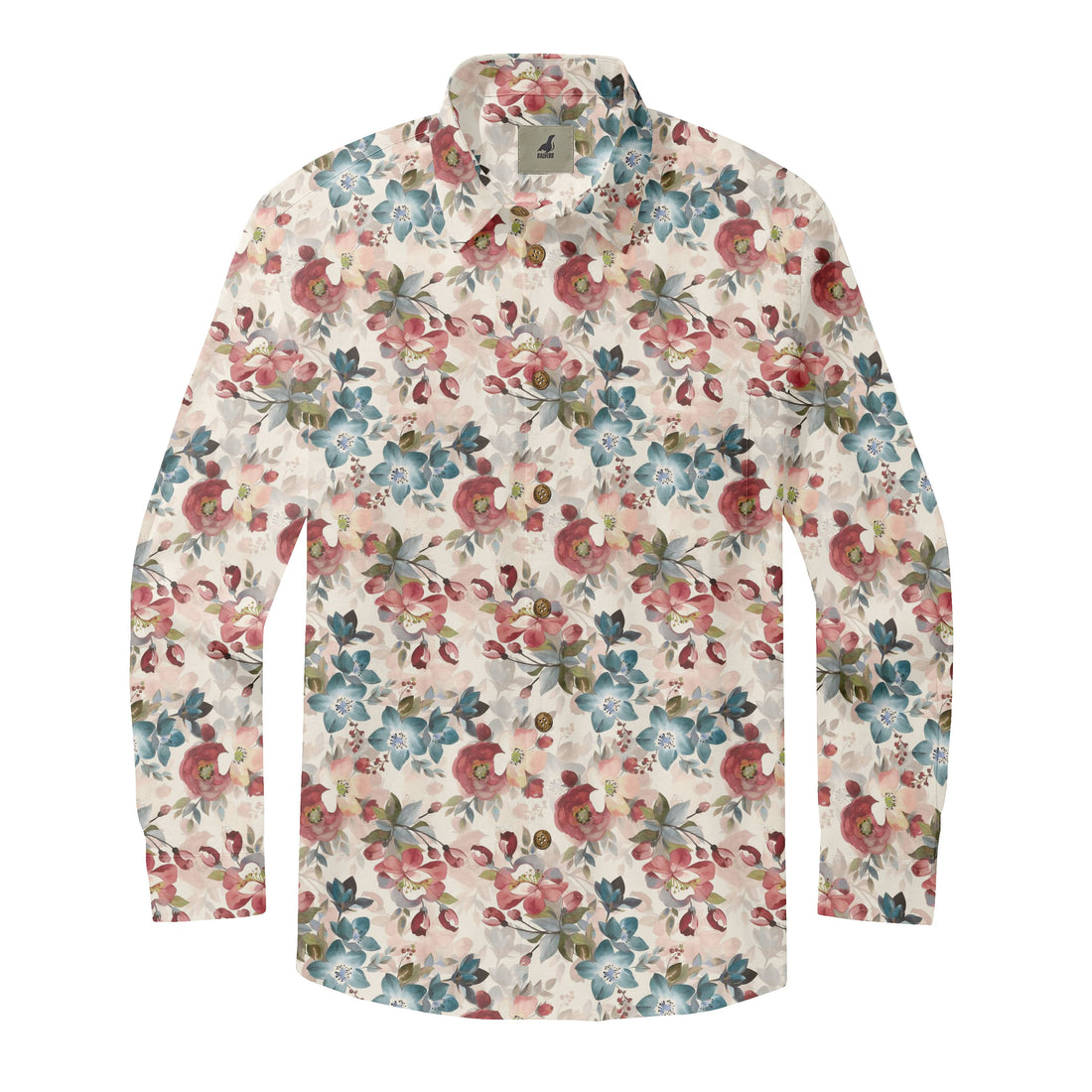 Fuchsia Floral Long Sleeve Shirts