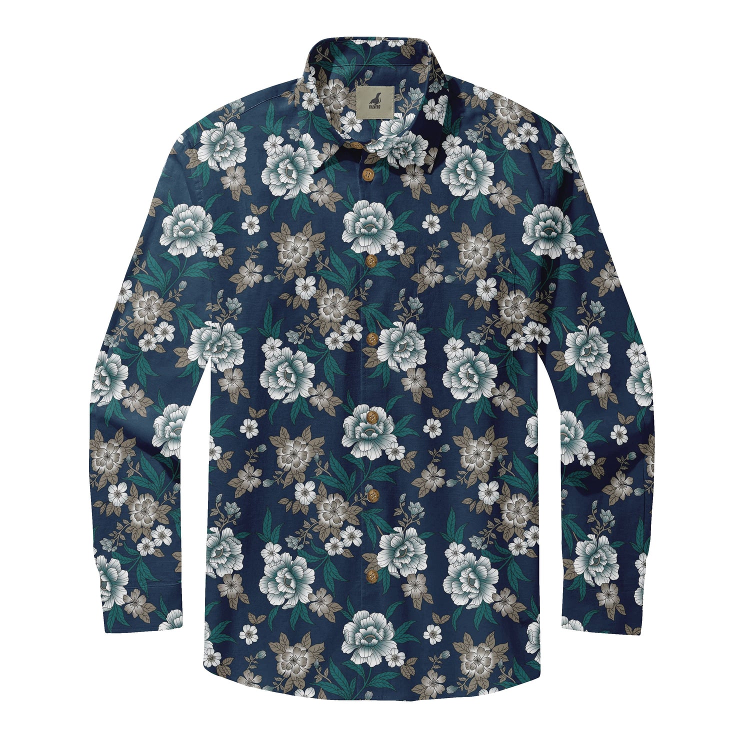 Midnight Peony Long Sleeve Shirt