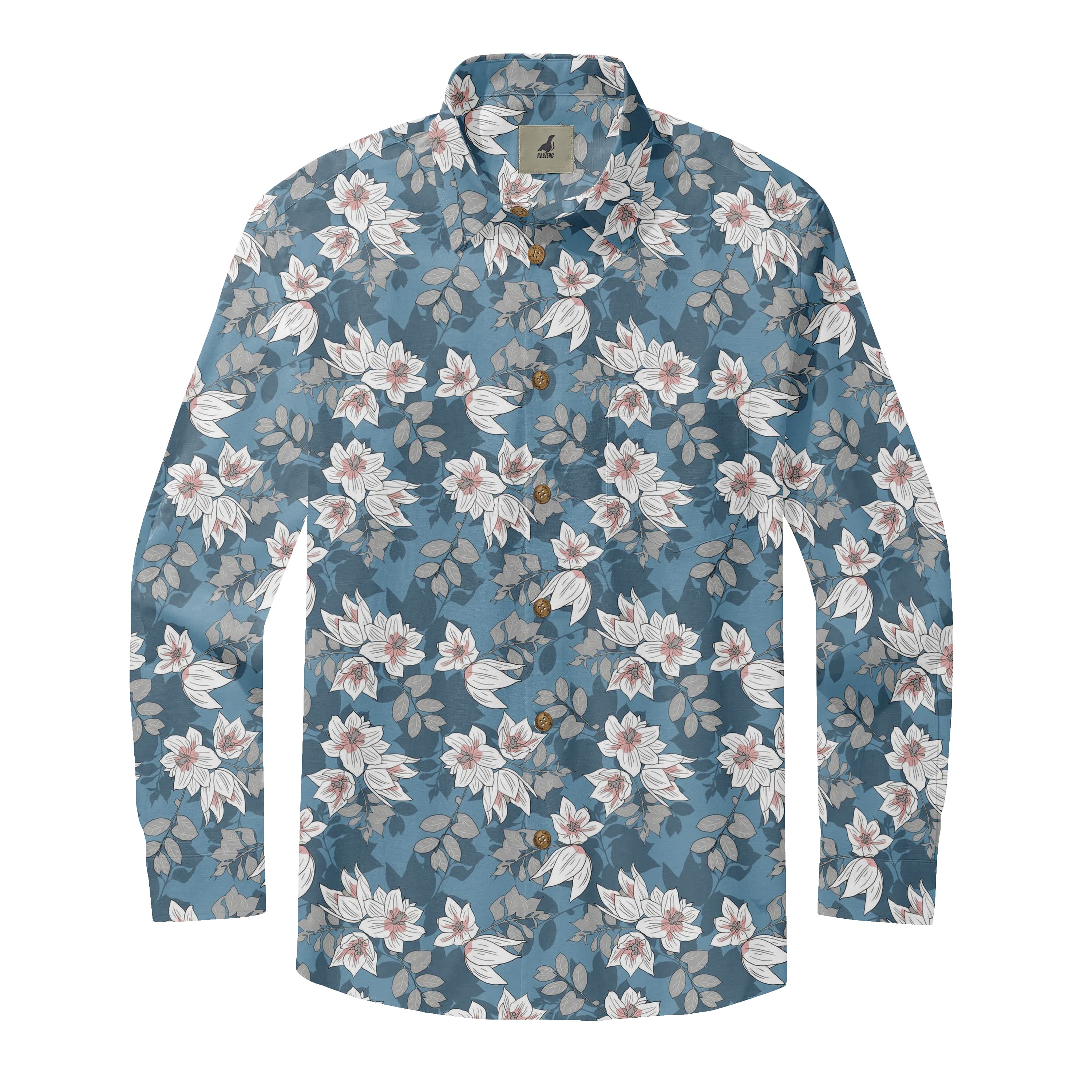 Azure Bloom Long Sleeve Shirt