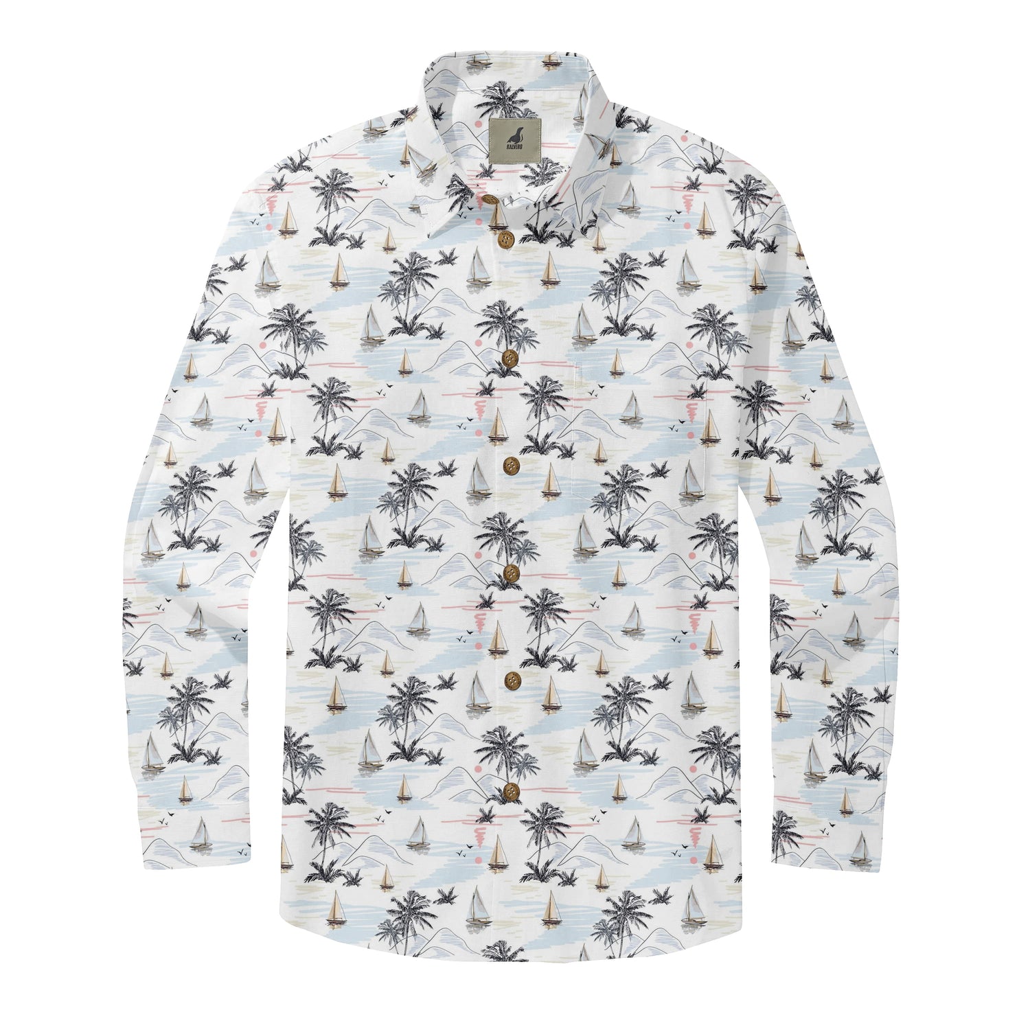 Lake Sail Palm Long Sleeve Shirts