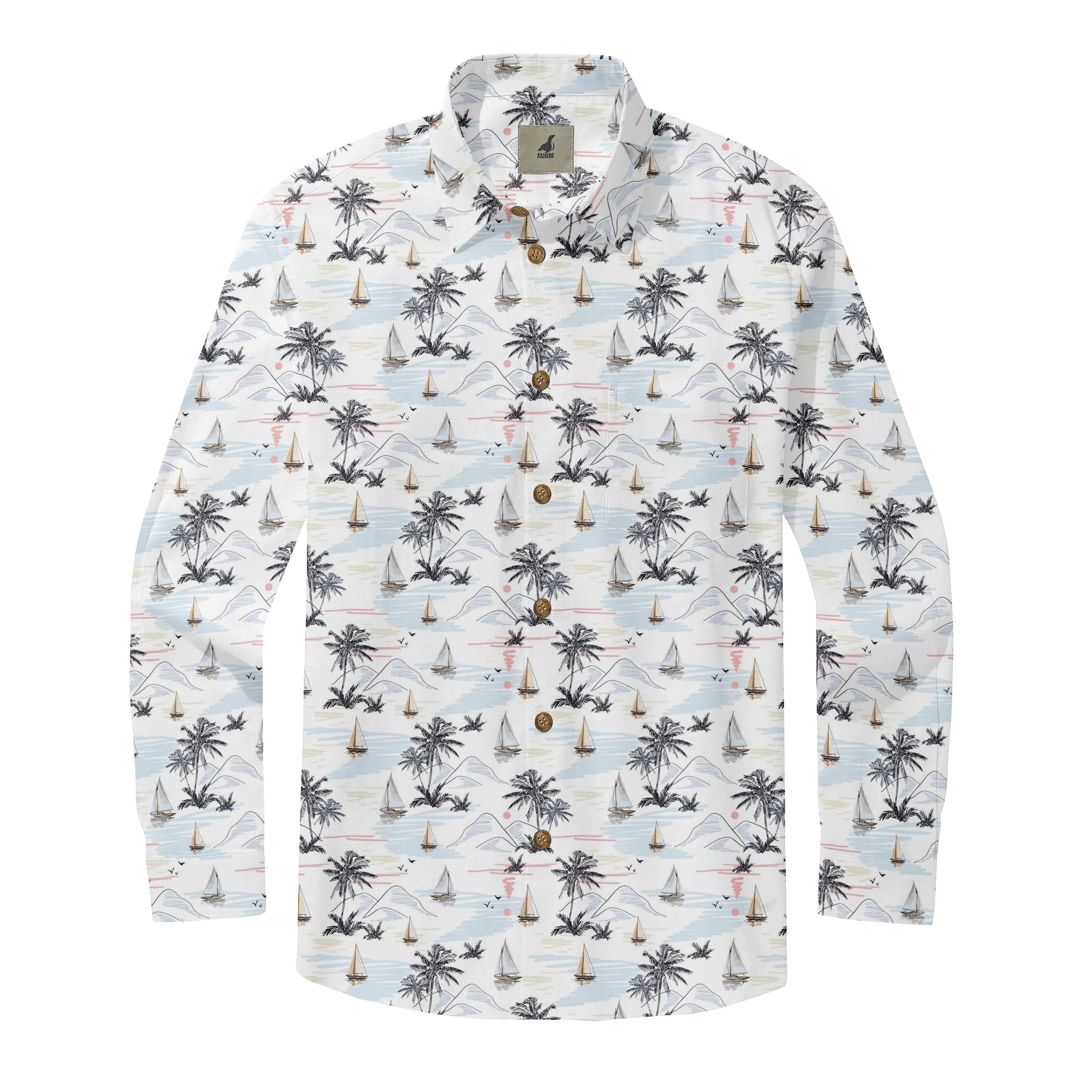 Lake Sail Palm Long Sleeve Shirts