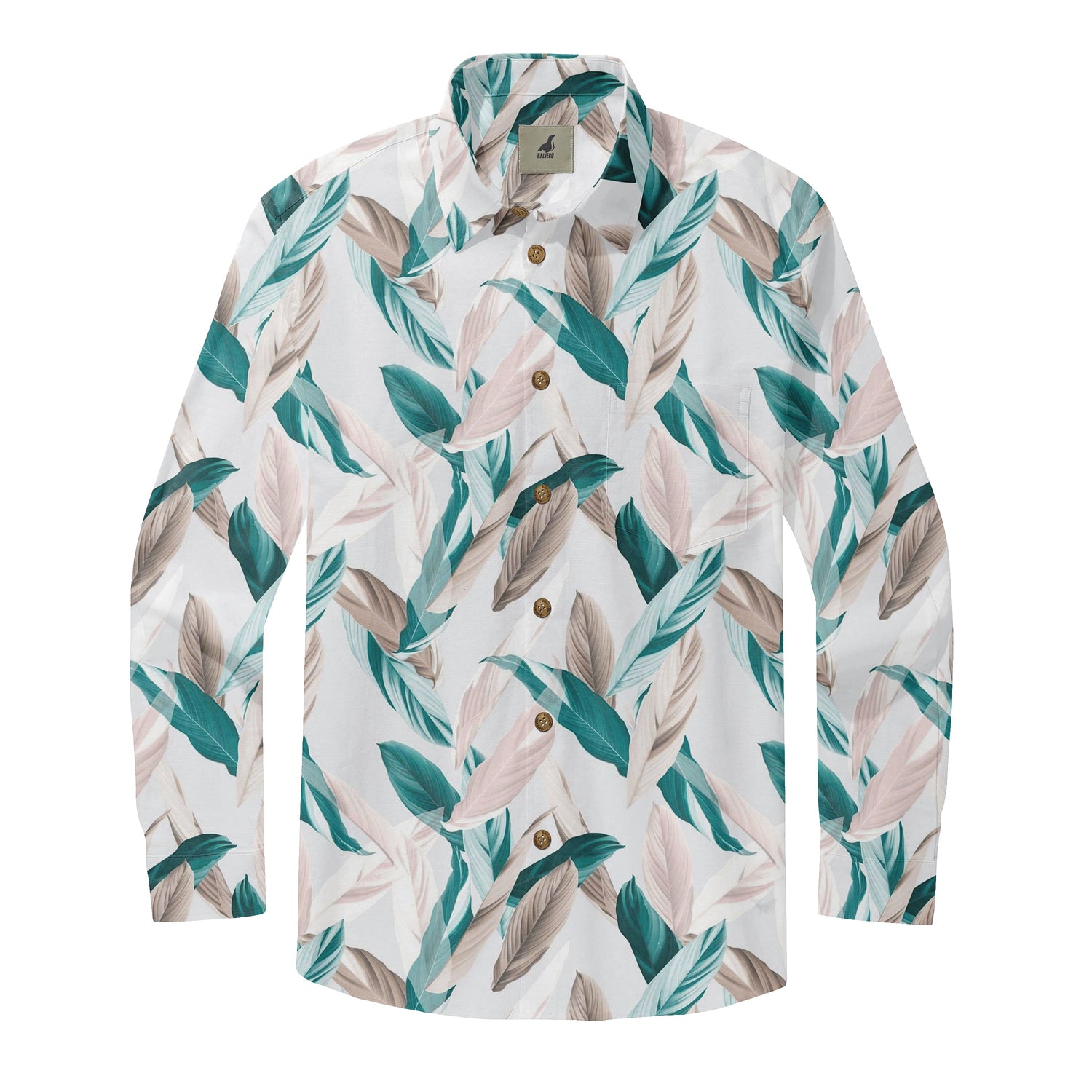 Tropical Foliage Long Sleeve Shirts