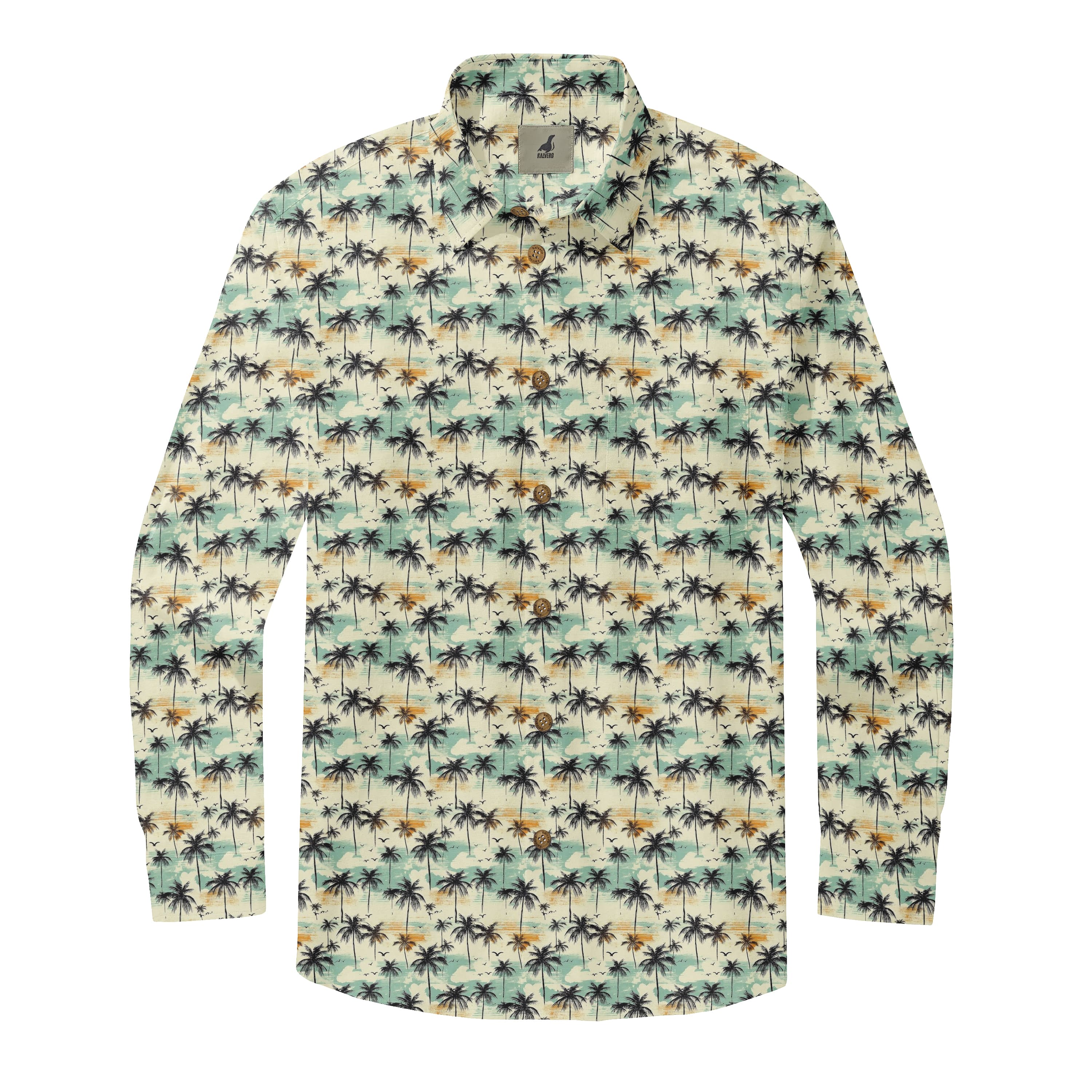 Palm Tree Sunset Long Sleeve Shirts