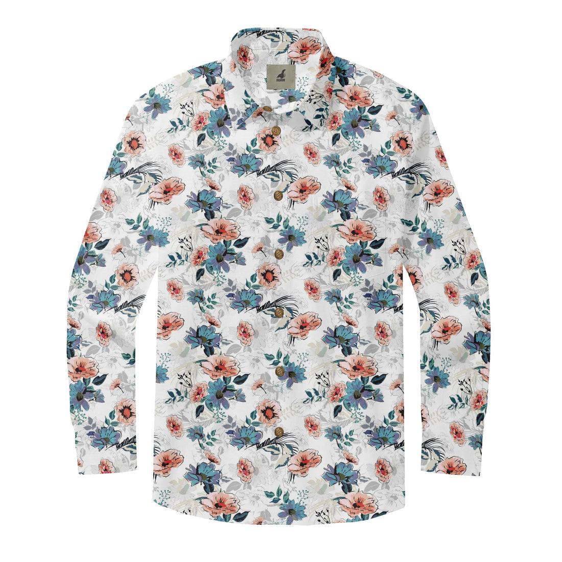 Mixed Floral Print Long Sleeve Shirts