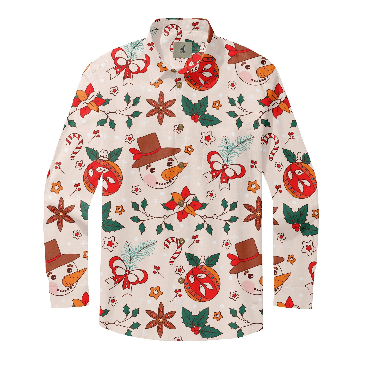 Poinsettia Holiday Long Sleeve Shirt