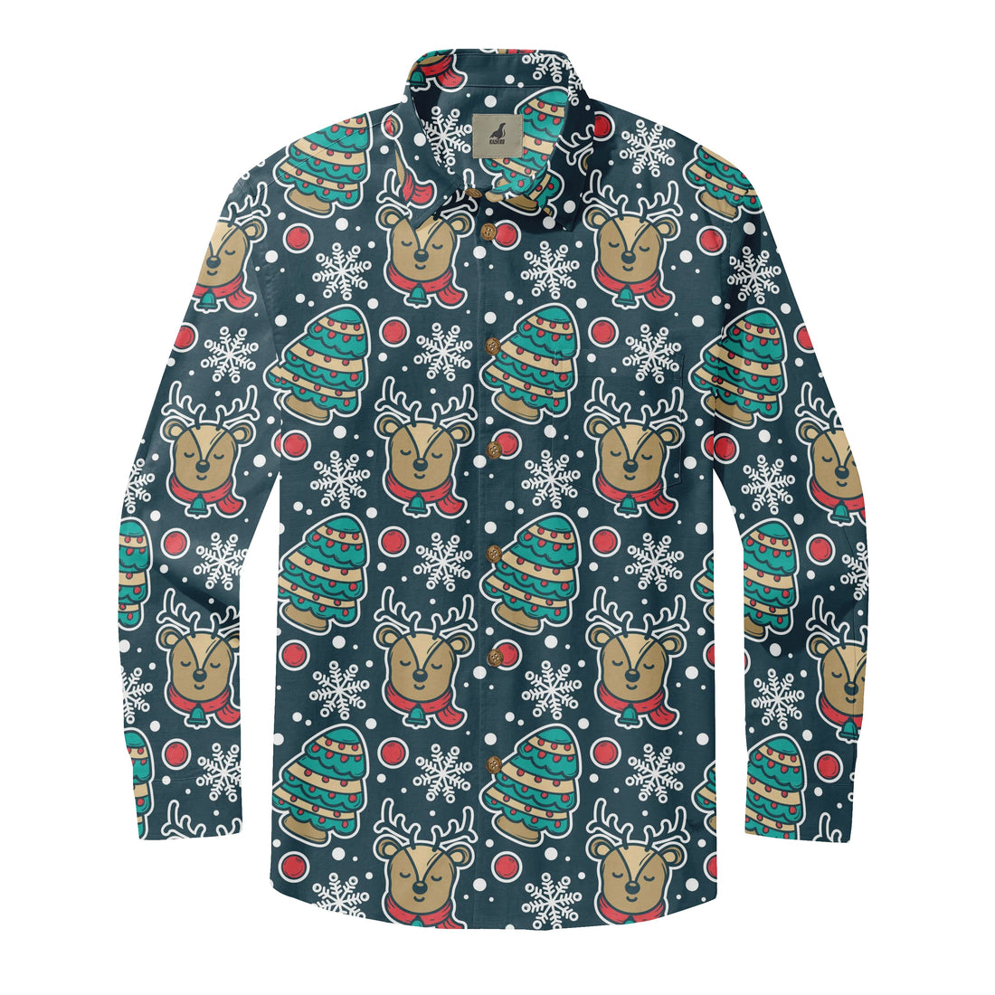 Reindeer Snowflake Long Sleeve Shirt
