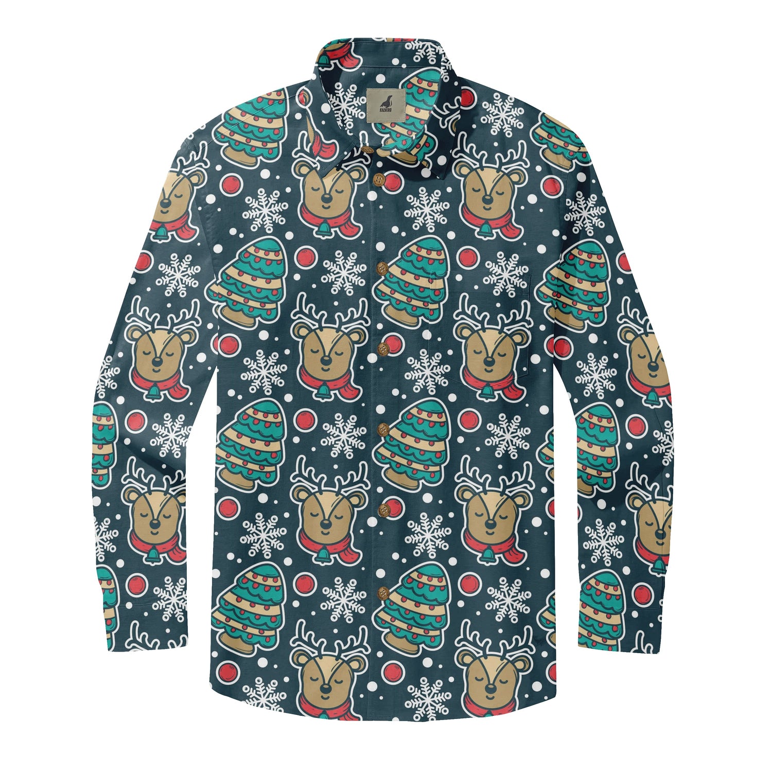 Reindeer Snowflake Long Sleeve Shirt