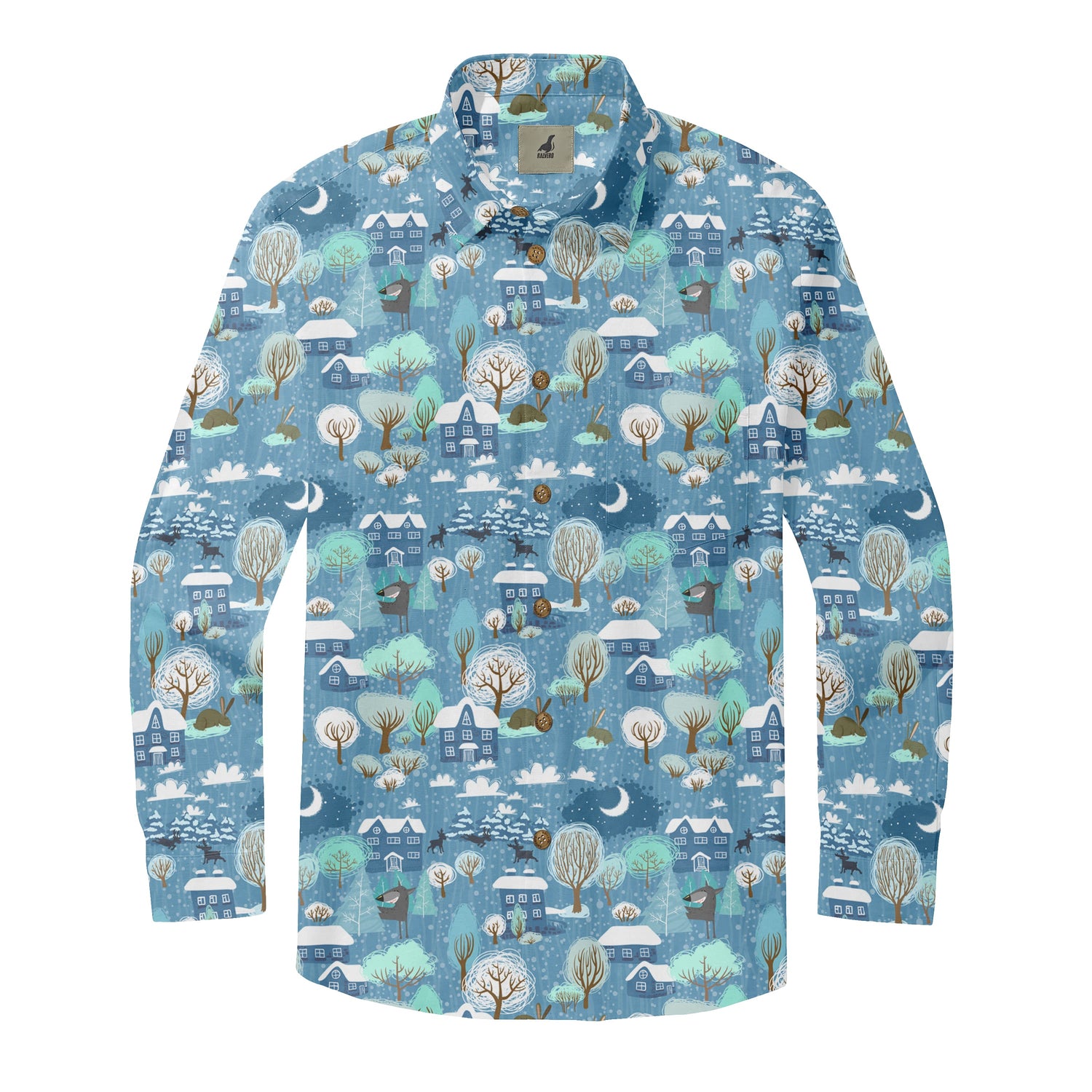 Snowy Village Long Sleeve Shirt