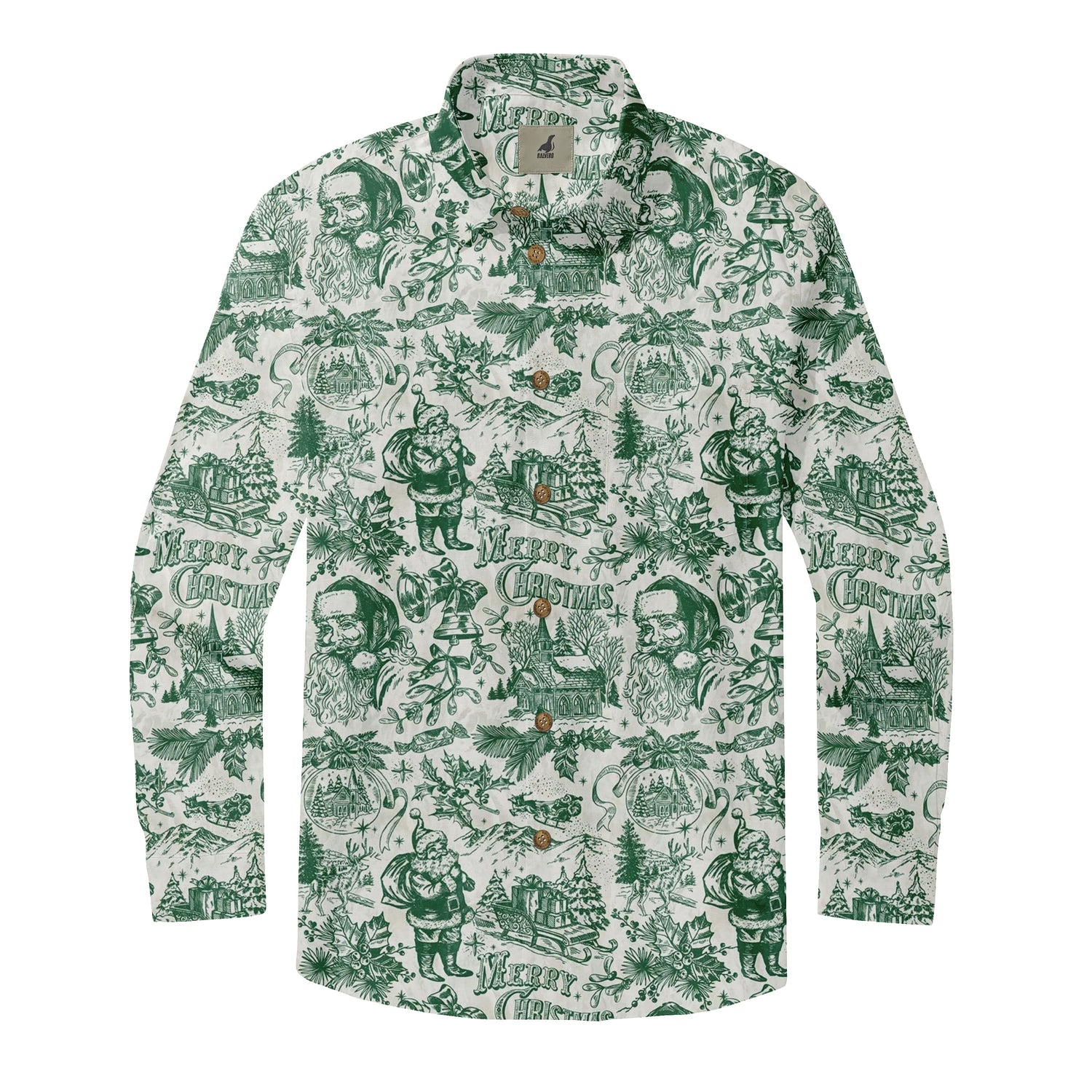 Christmas Toile Long Sleeve Shirt
