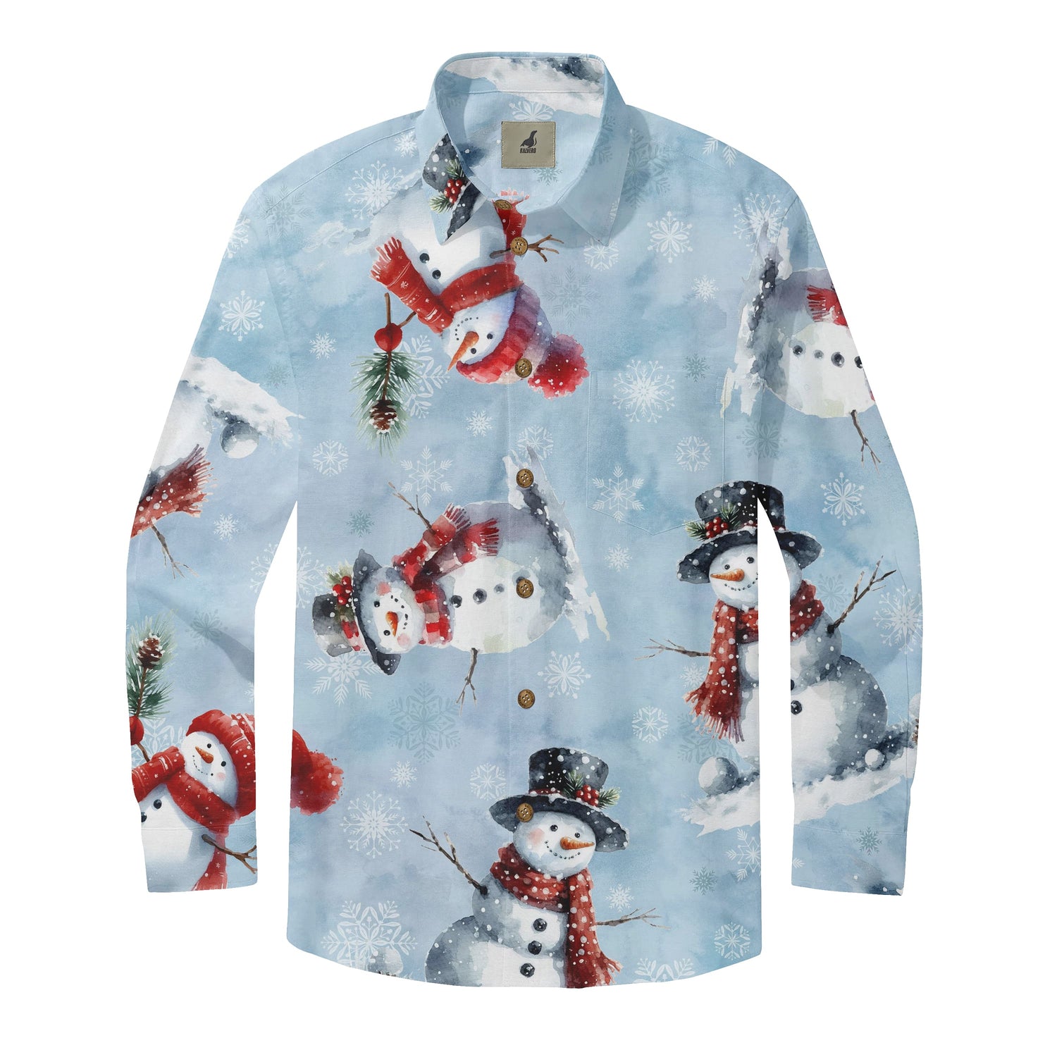 Playful Snowman Long Sleeve Shirt