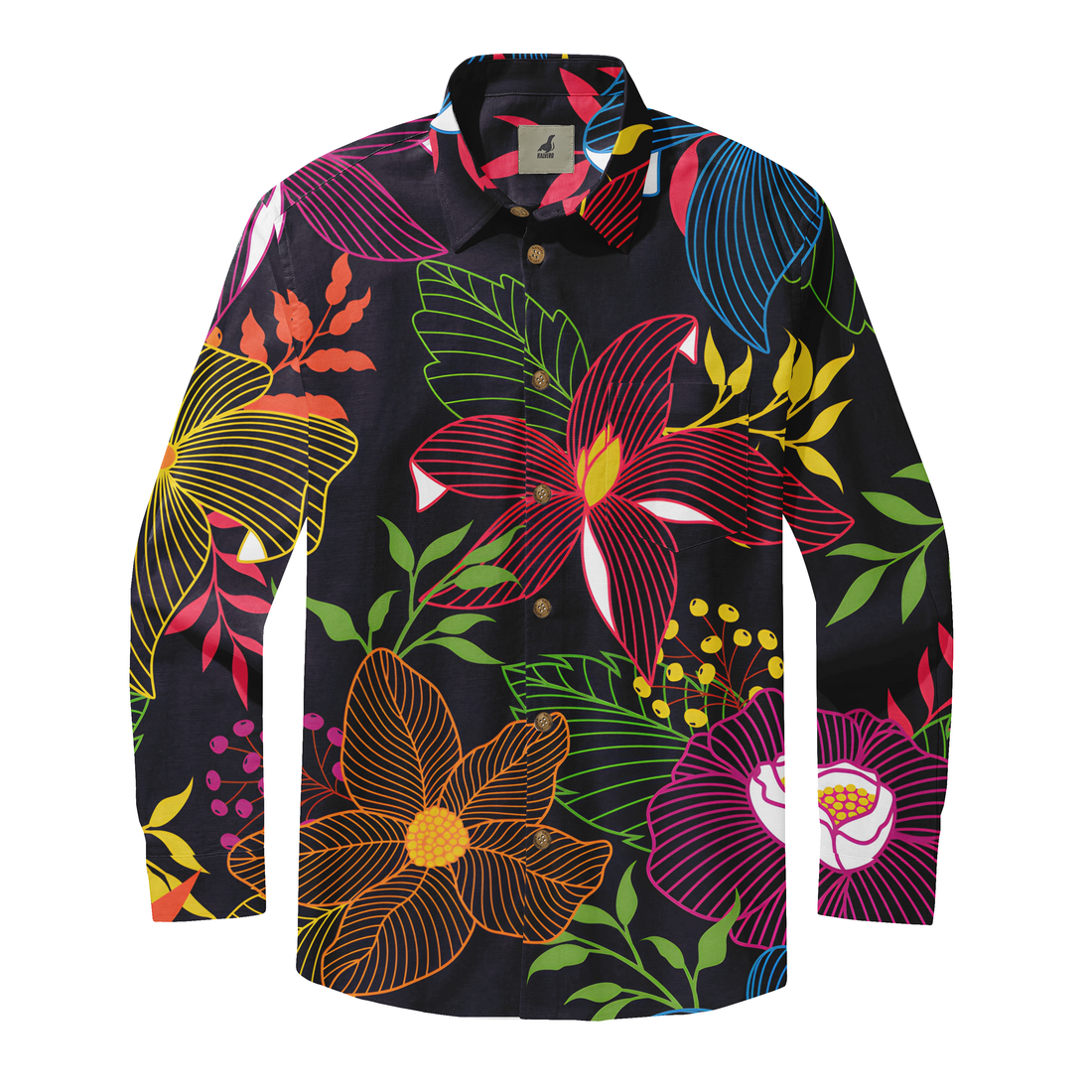 Neon Bloom Long Sleeve Shirts