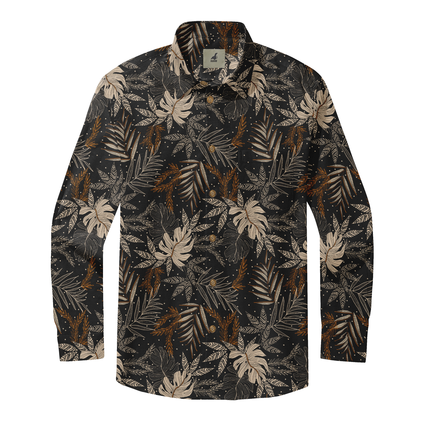 Golden Twilight Leaves Long Sleeve Shirts