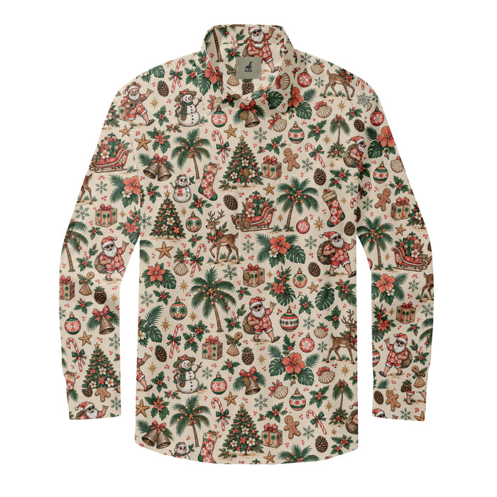 Aloha Santa Christmas Medley Long Sleeve Shirt