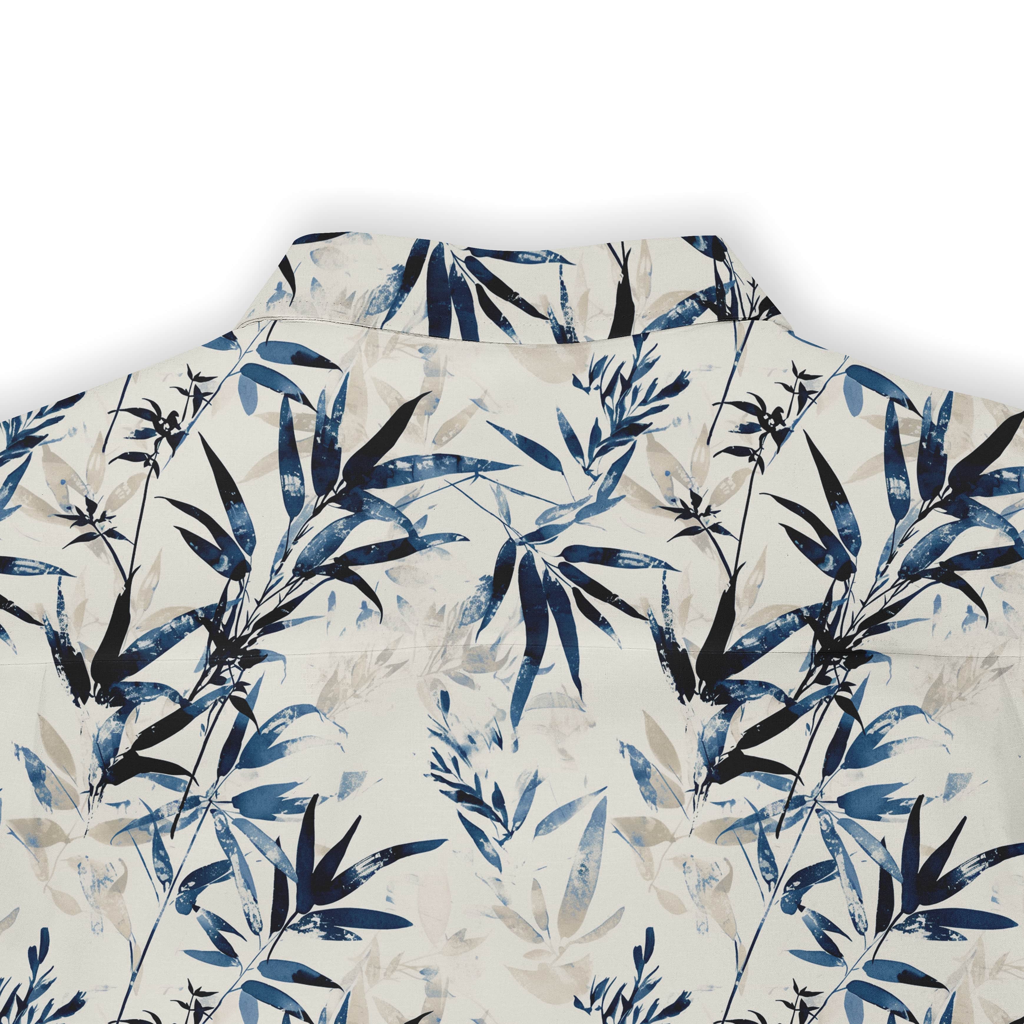 Tranquil and nature-inspired bamboo print shirt.