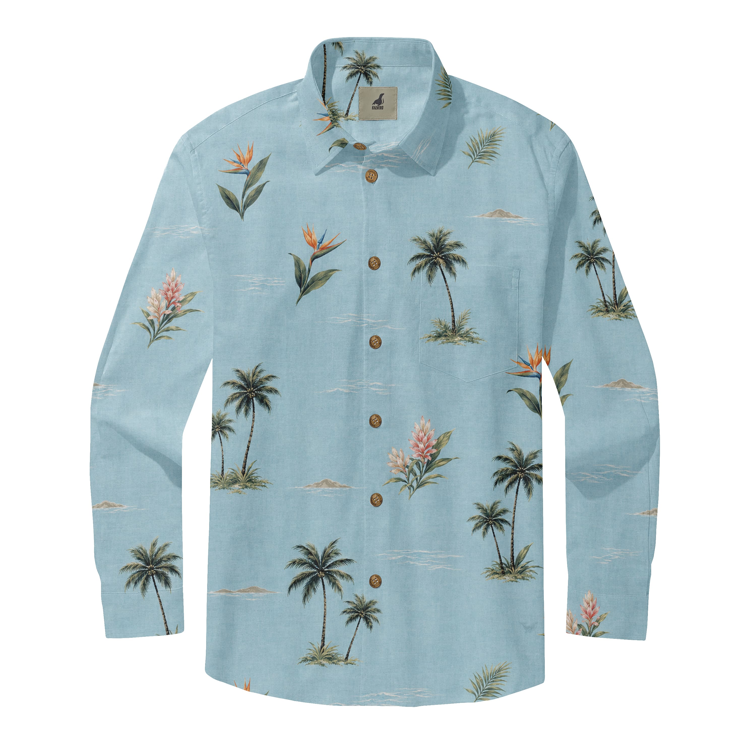 Bird of Paradise Coastal Long Sleeve Shirts