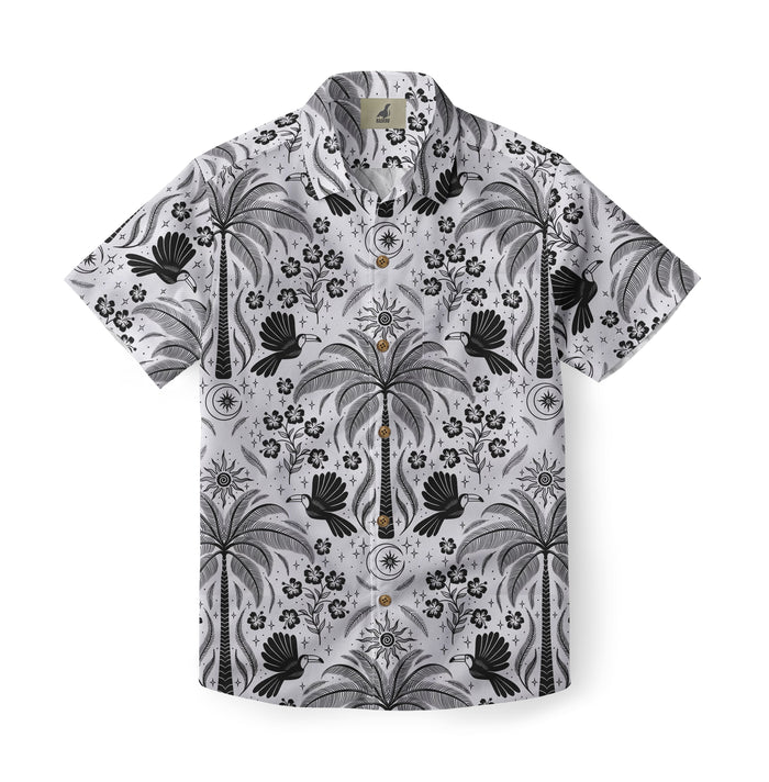 Black Coconut Tree Hawaiian Shirt