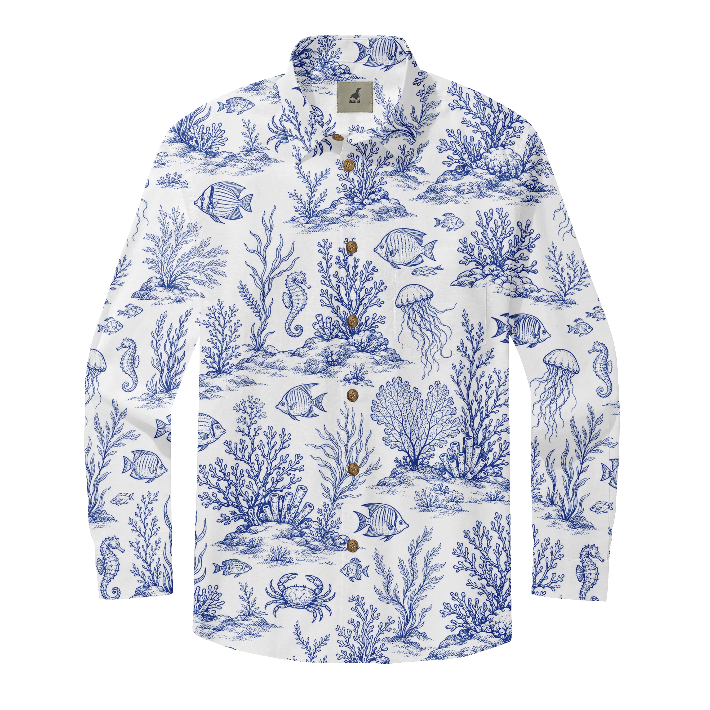 Blue Coral Sanctuary Long Sleeve Shirts