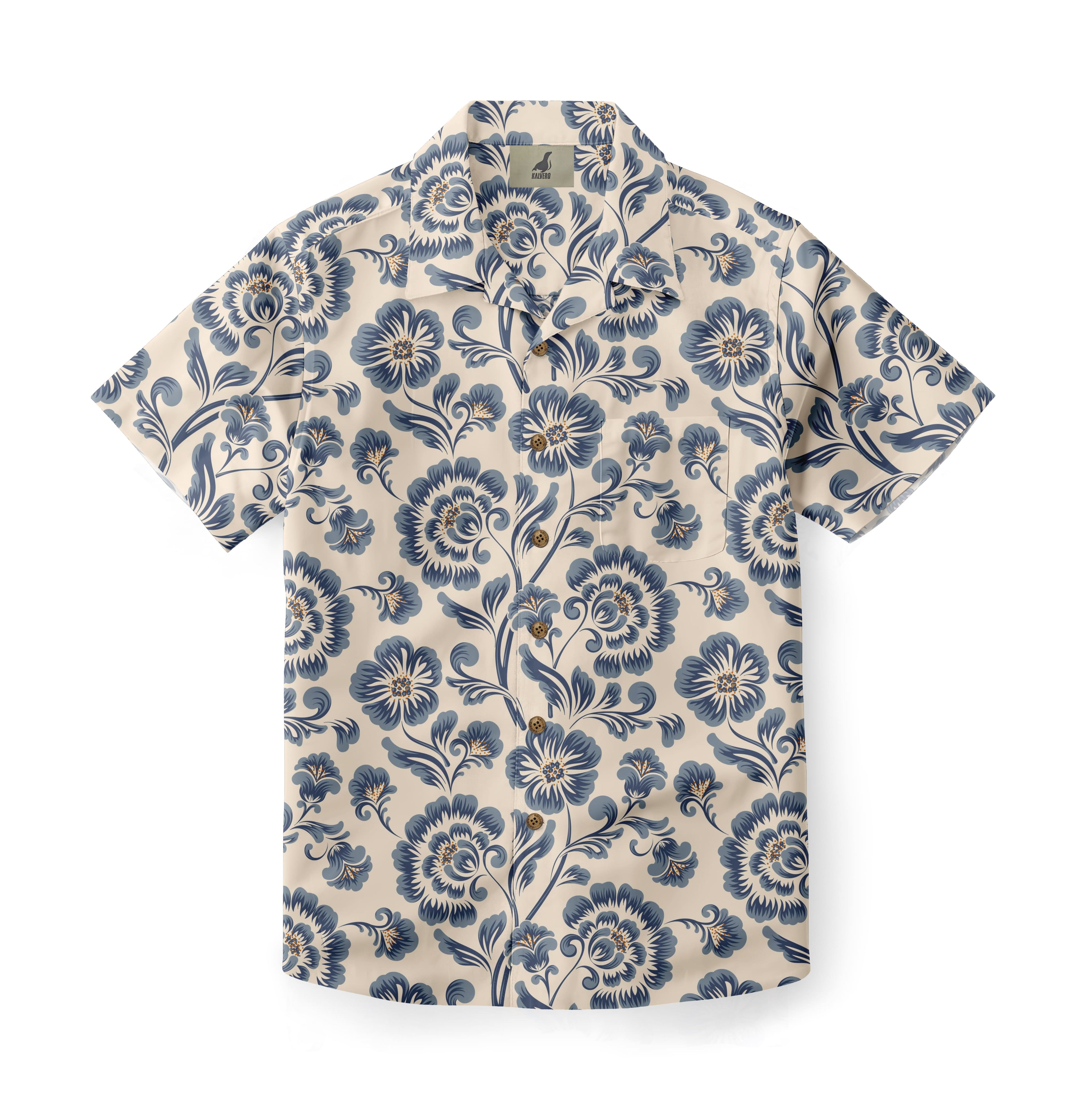 Blue Hibiscus Camp Hawaiian Shirt