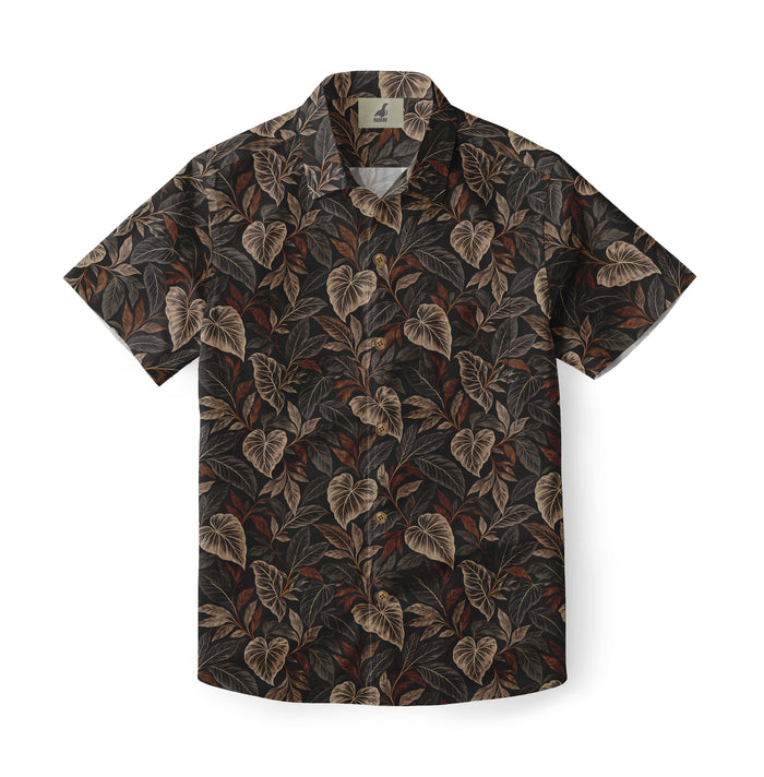Bronze Heartleaf Botanicals Hawaiian Shirt