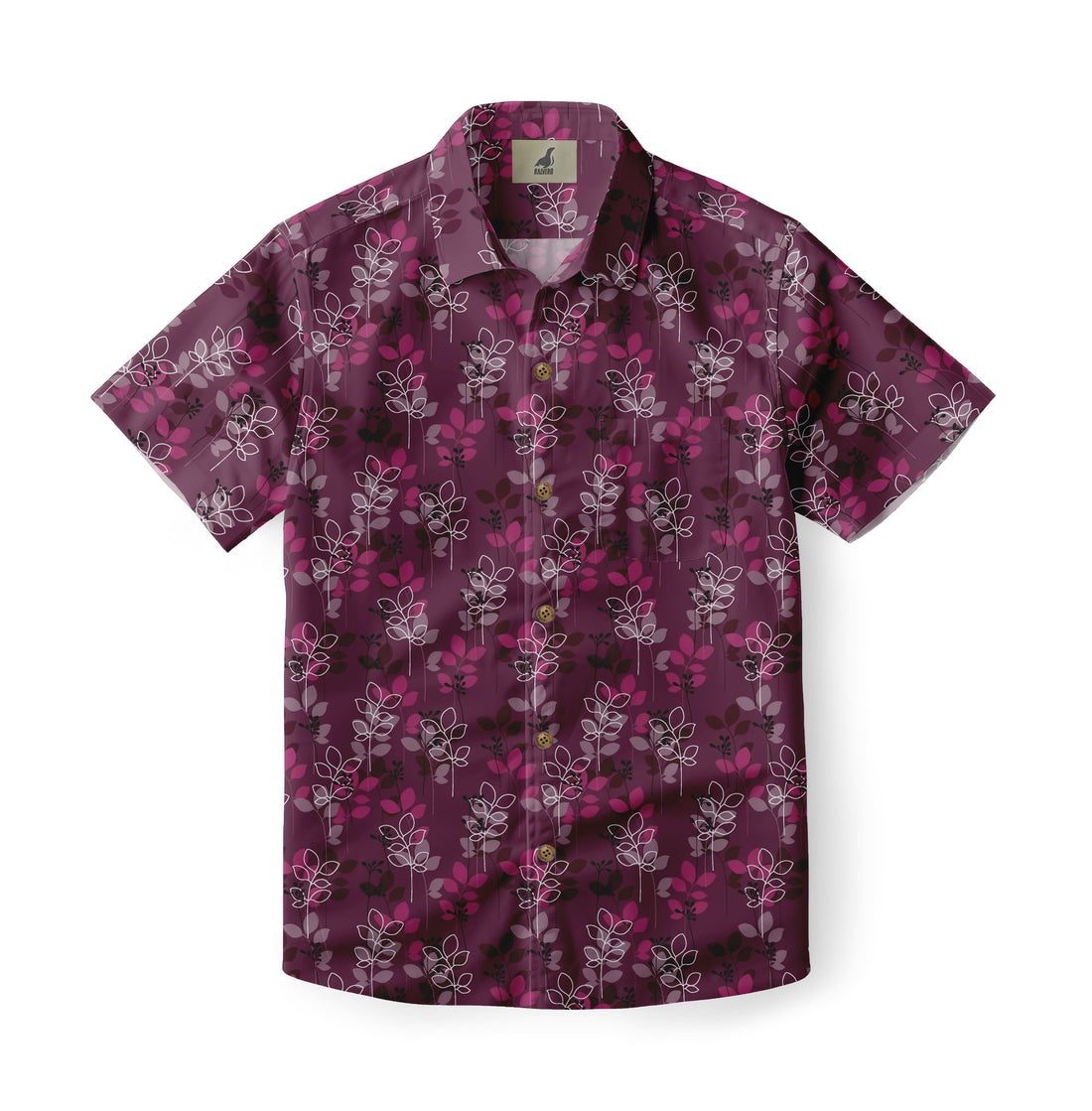 Purple Tropical Floral Hawaiian Shirt