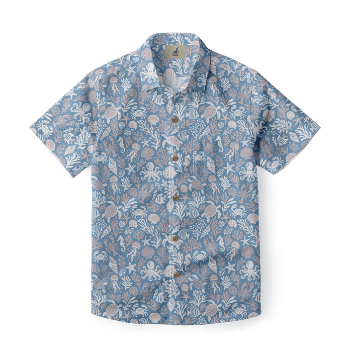 Coastal Sea Life Hawaiian Shirt