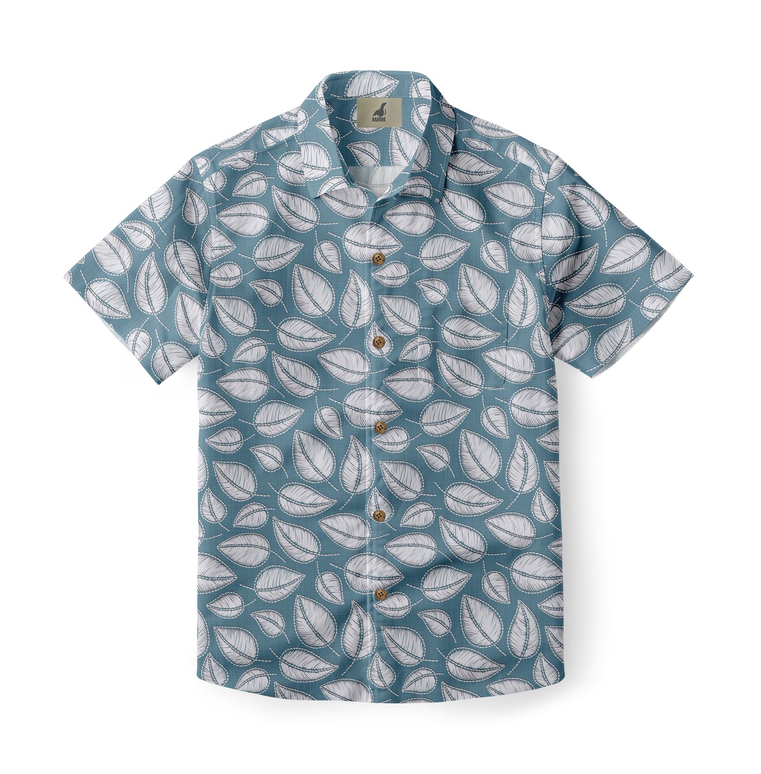 Coastal Leaf Batik Hawaiian Shirt