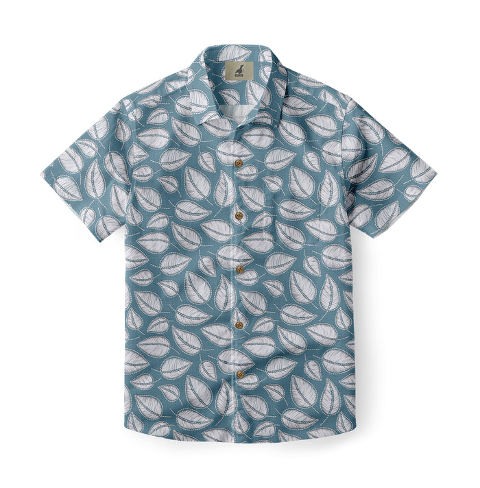 Coastal Leaf Batik Hawaiian Shirt