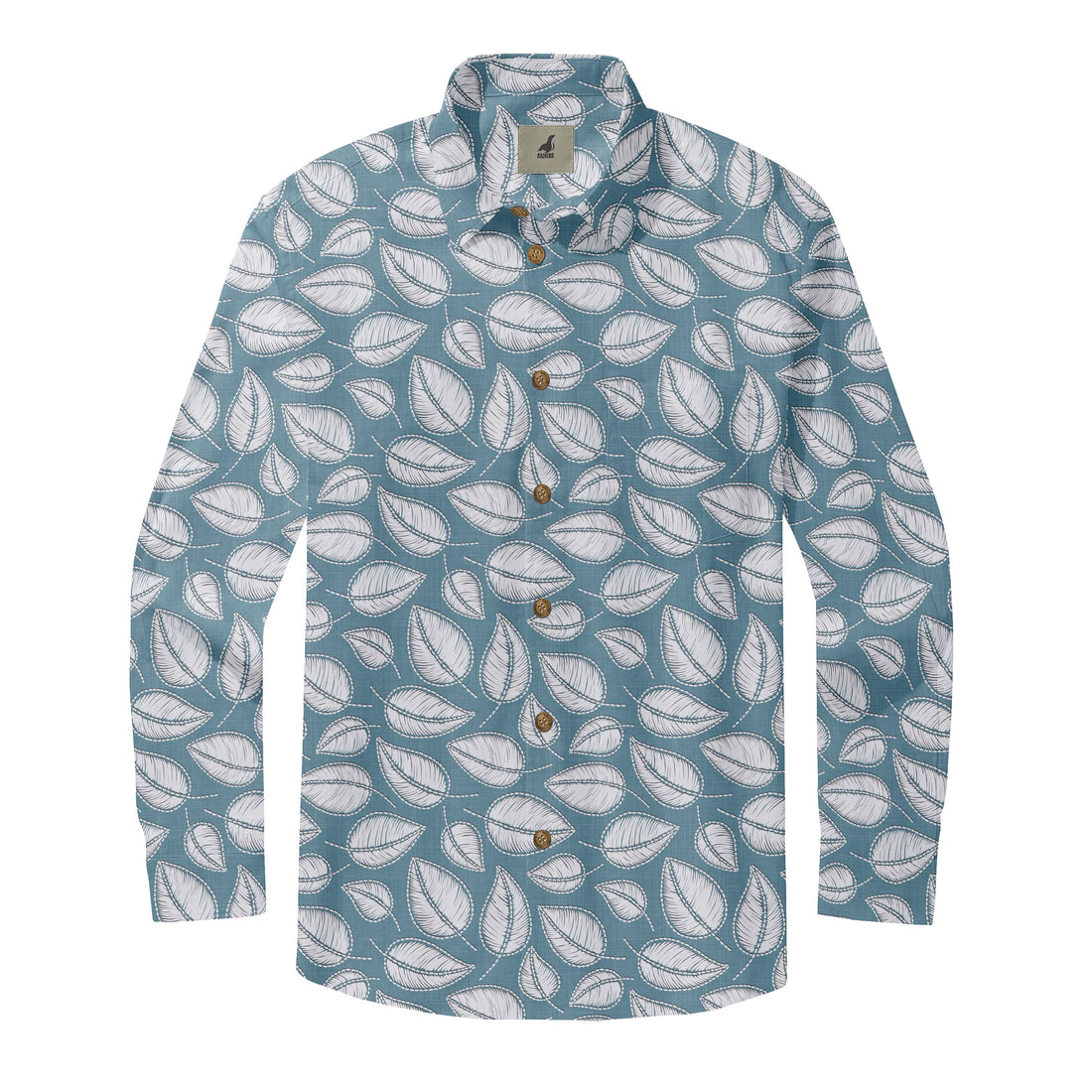 Coastal Leaf Batik Long Sleeve Shirts