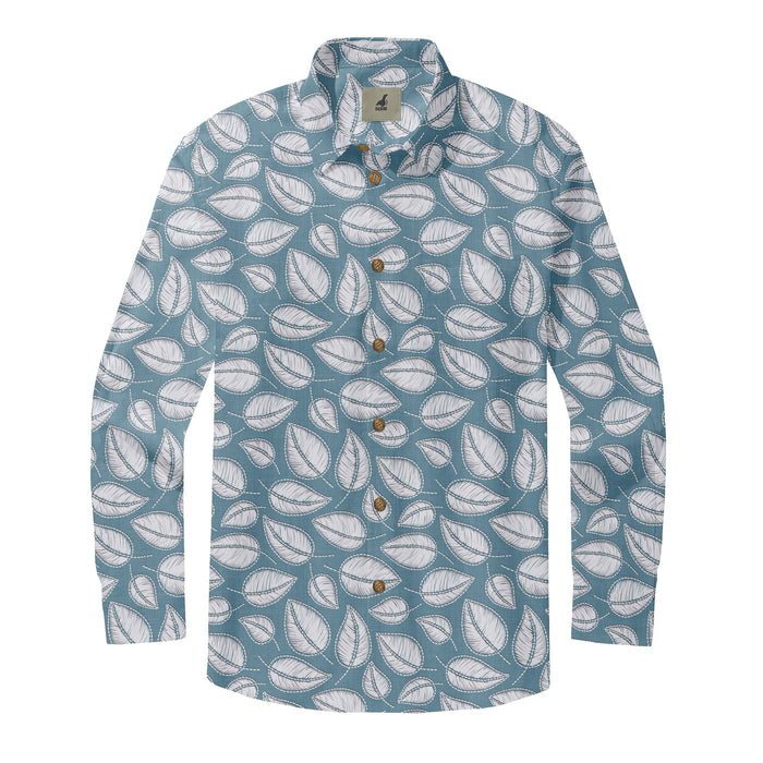 Coastal Leaf Batik Long Sleeve Shirts