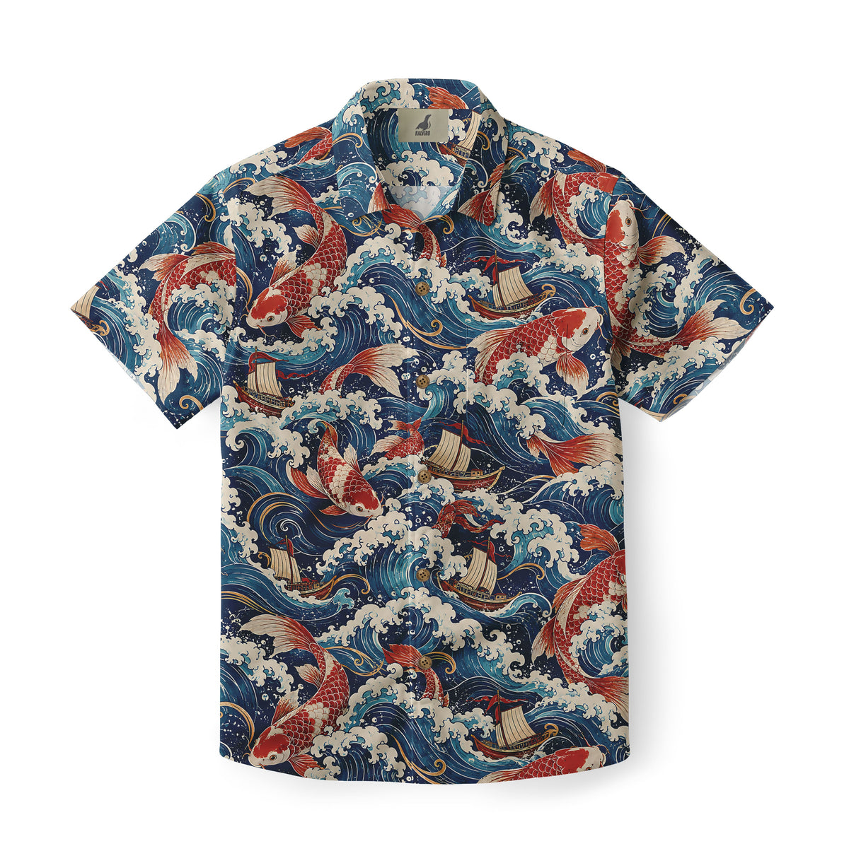 Crimson Koi Voyage Hawaiian Shirt
