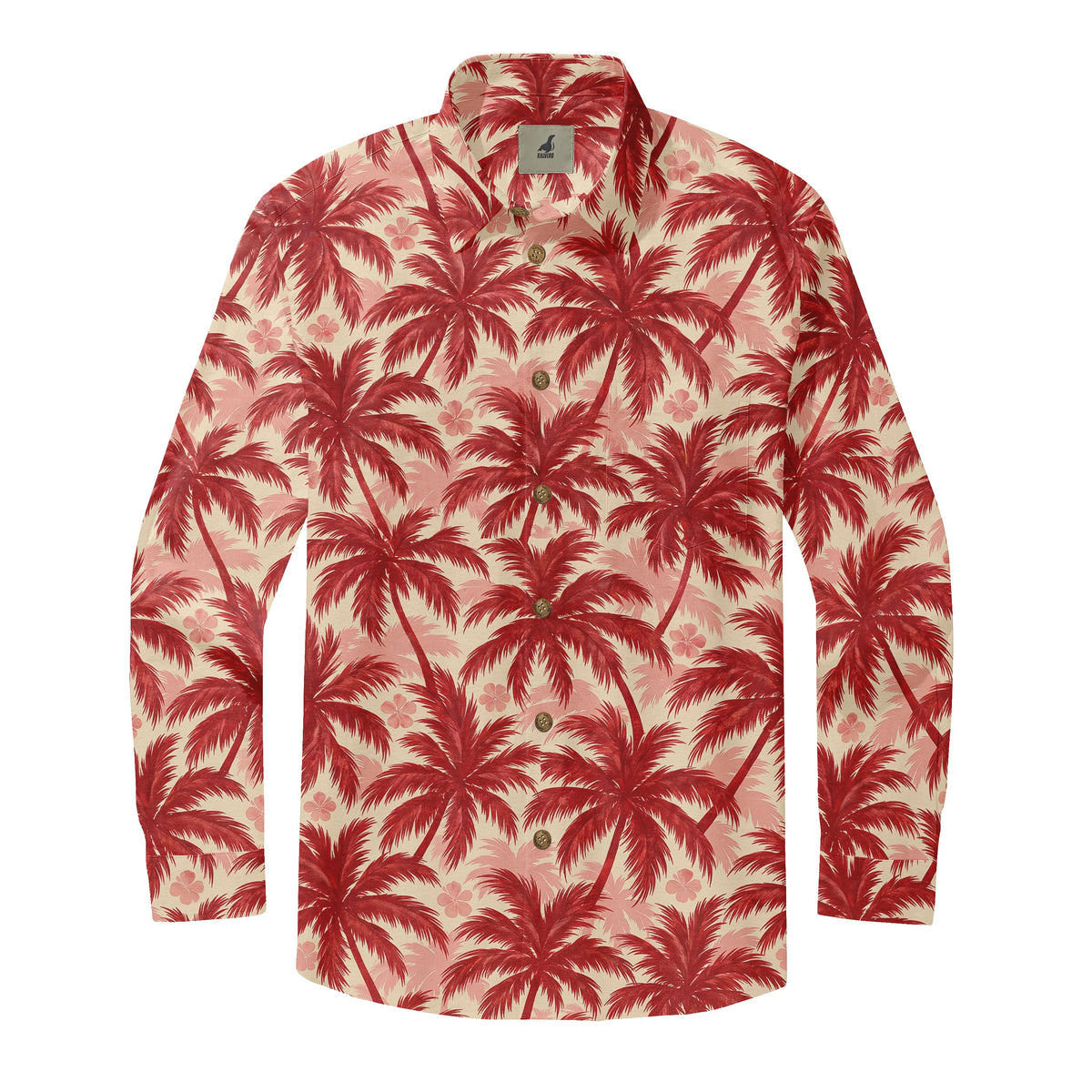 Crimson Palm Grove Long Sleeve Shirt