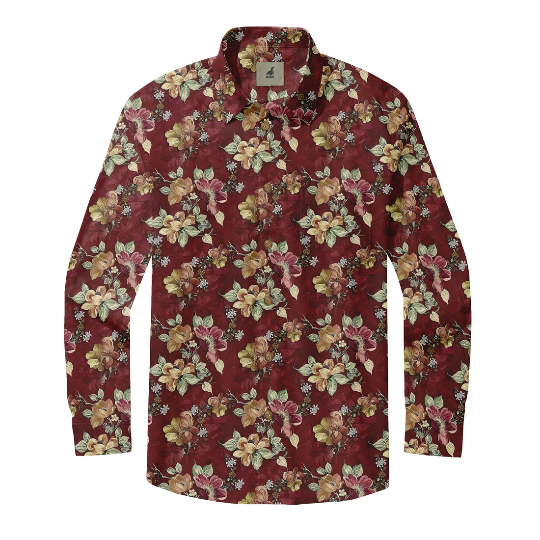 Crimson Garden Vintage Long Sleeve Shirts