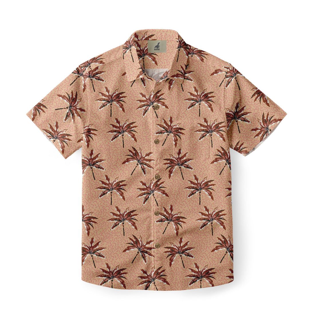 Peach Palm Tree Hawaiian Shirt