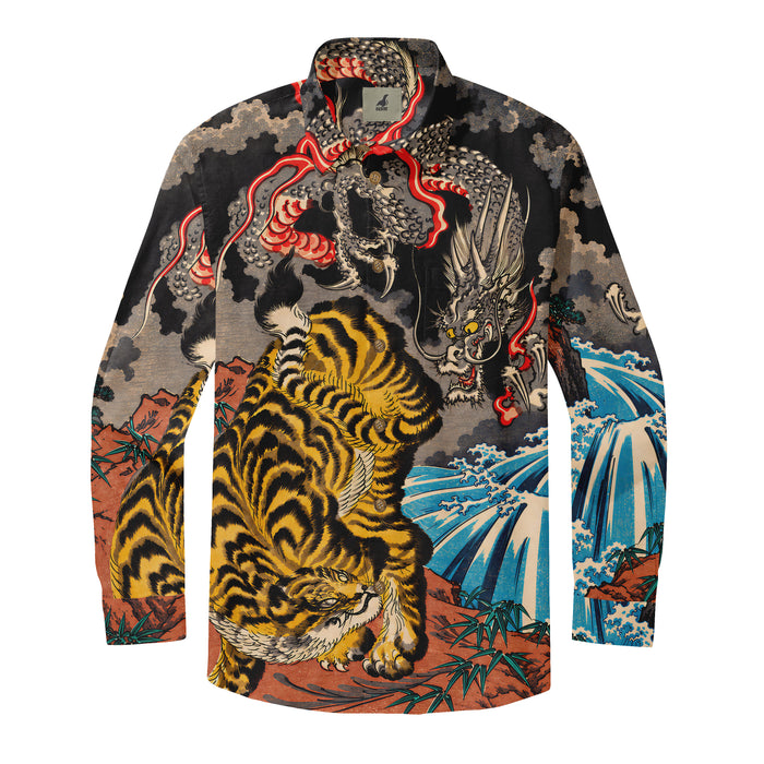 Dragon Tiger Clash Long Sleeve Shirt