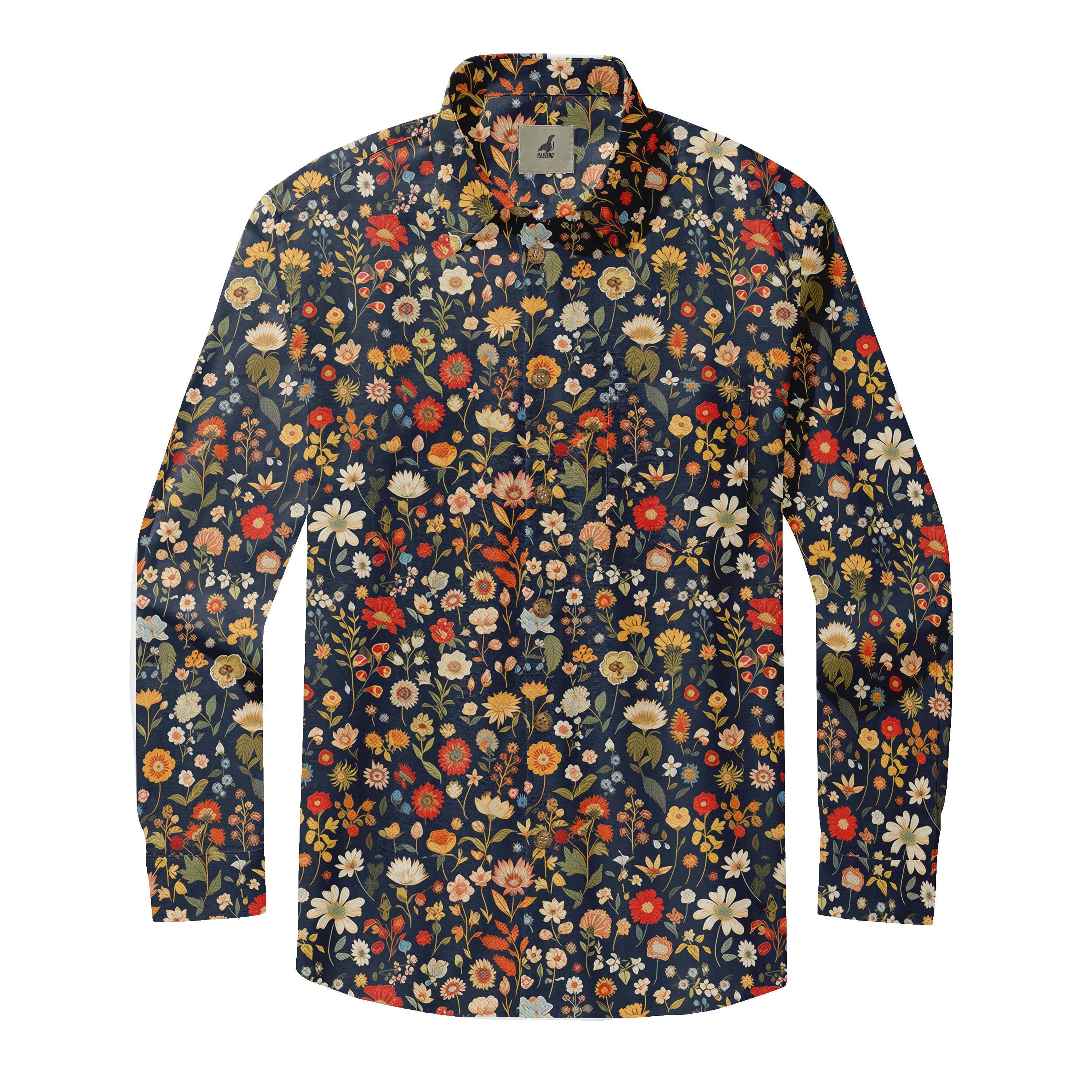 Floral Nocturne Long Sleeve Shirts