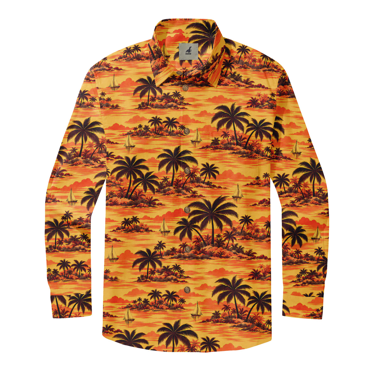 Golden Island Sunset Long Sleeve Shirt