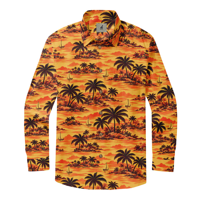 Golden Island Sunset Long Sleeve Shirt