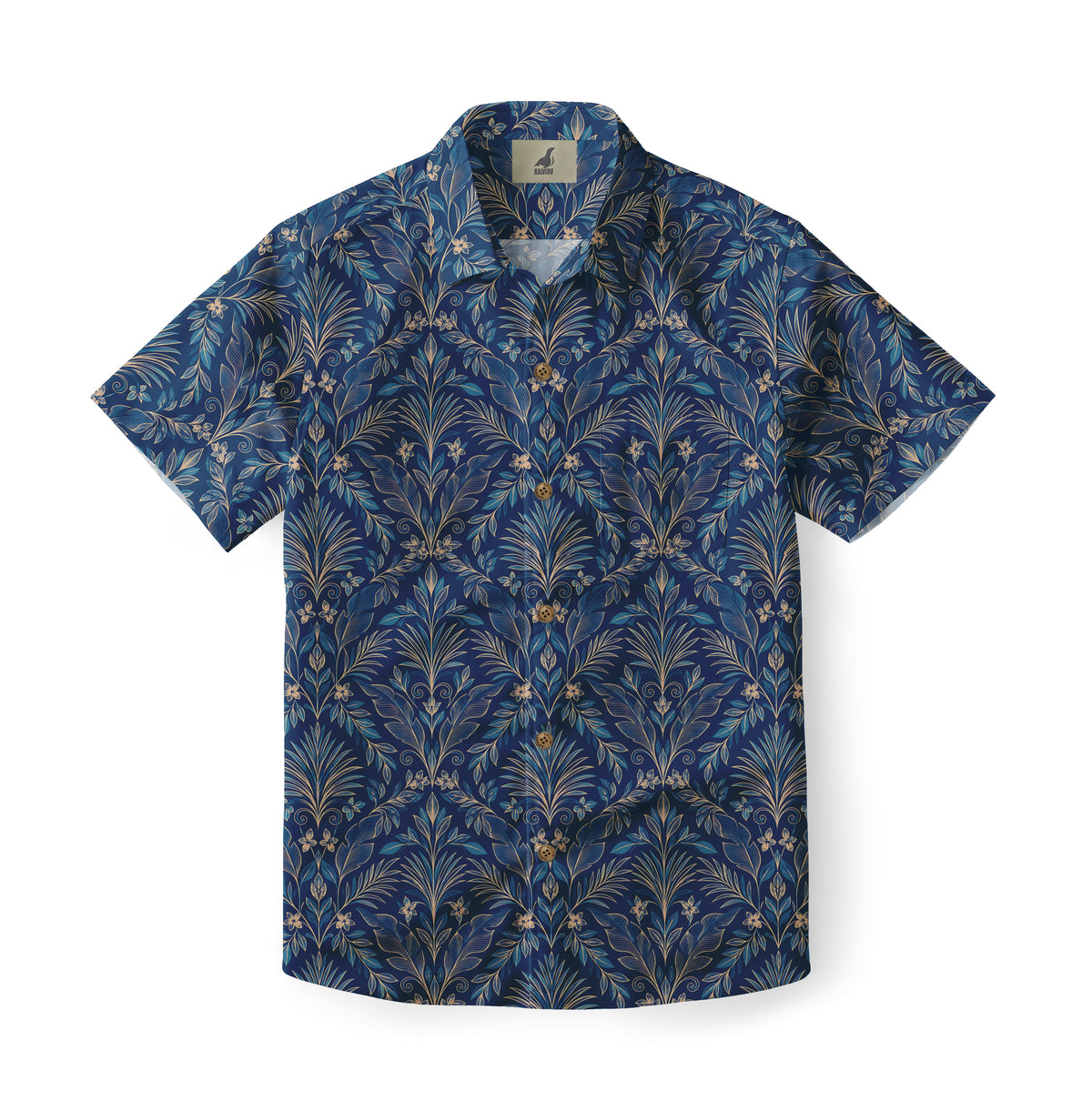 Golden Palm Filigree Hawaiian Shirt