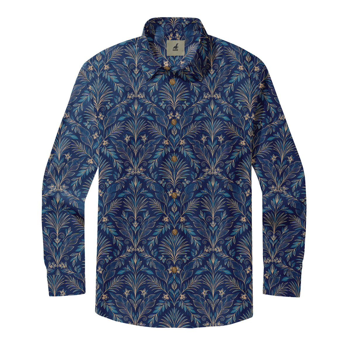 Golden Palm Filigree Long Sleeve Shirt