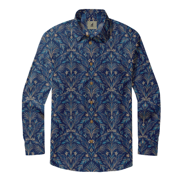 Golden Palm Filigree Long Sleeve Shirt