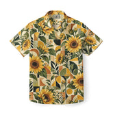 Golden Sunflower Mosaic Hawaiian Shirt