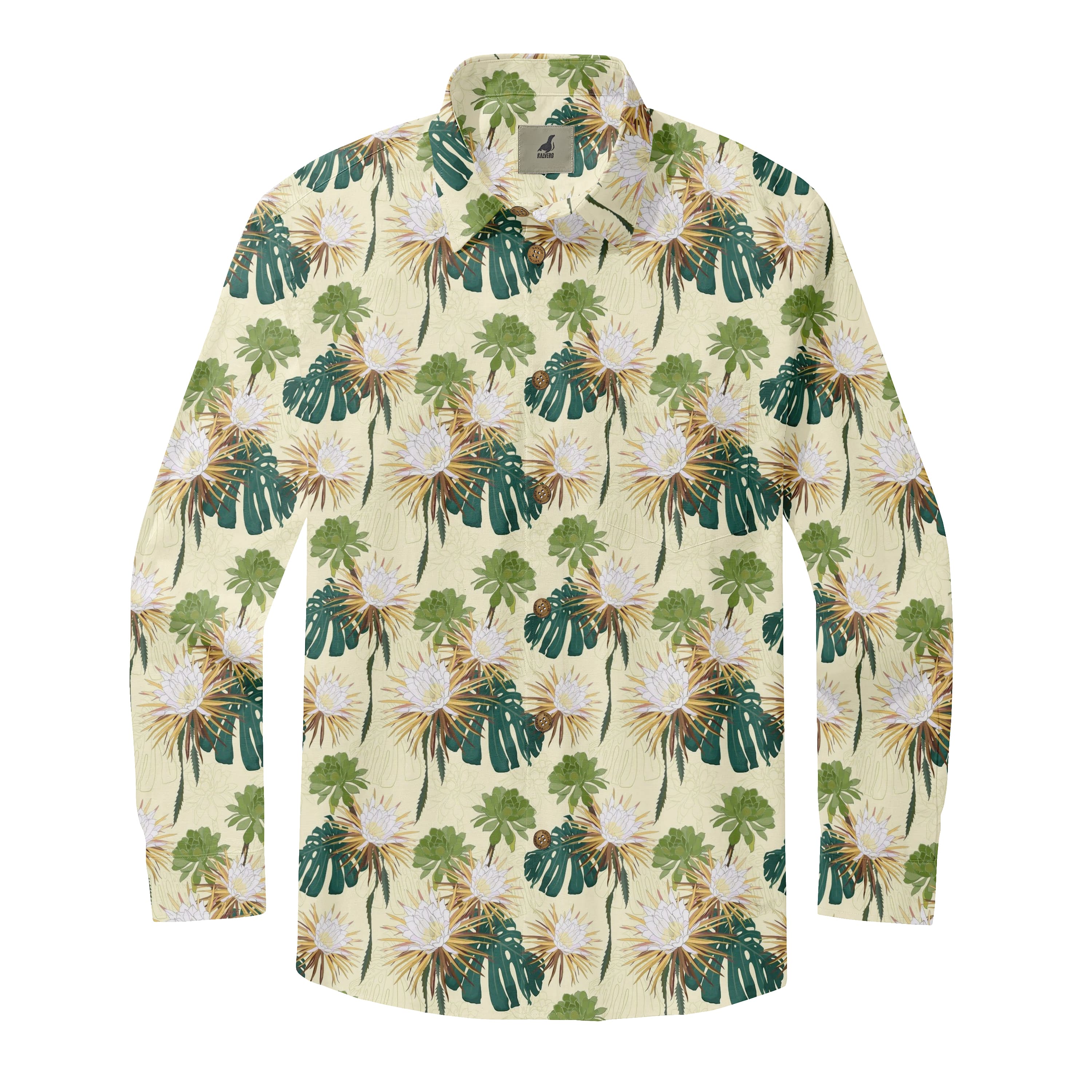 Golden Canopy Bloom Long Sleeve Shirts