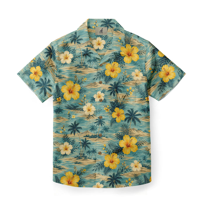 Golden Hibiscus Horizon Hawaiian shirt