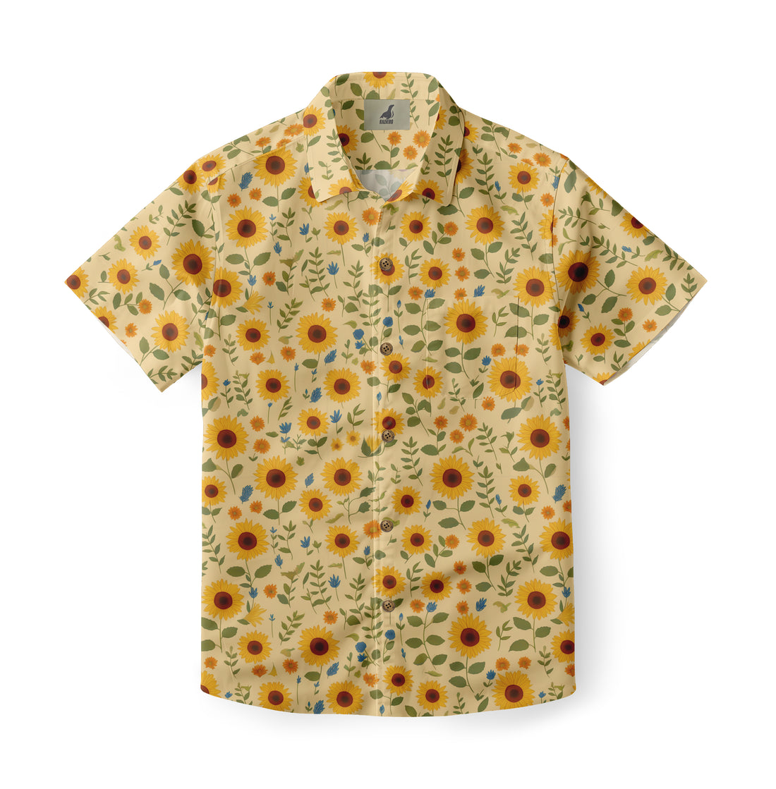 Beige Sunflower Hawaiian Shirt