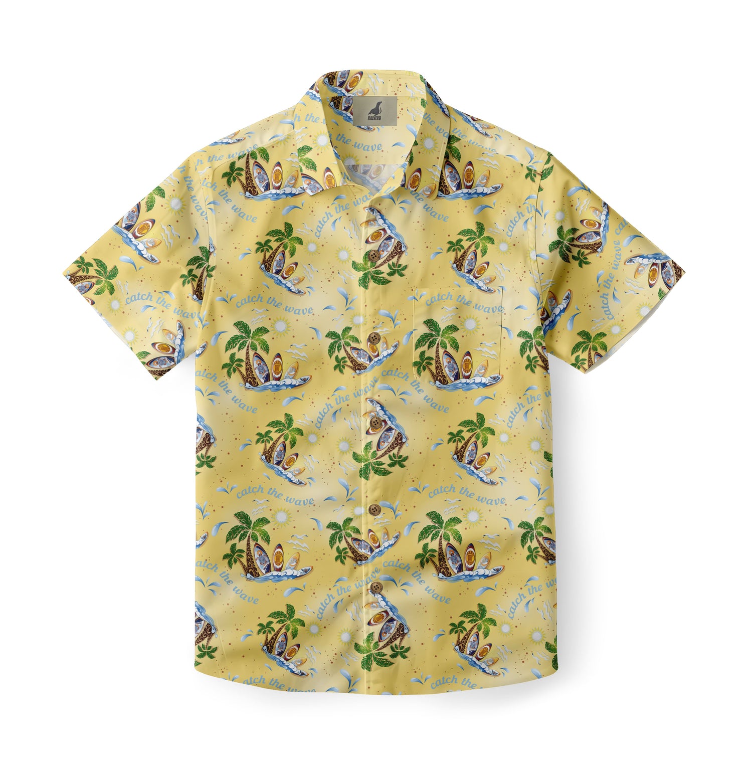 Yellow Tropical Beach Hawaiian Shirt