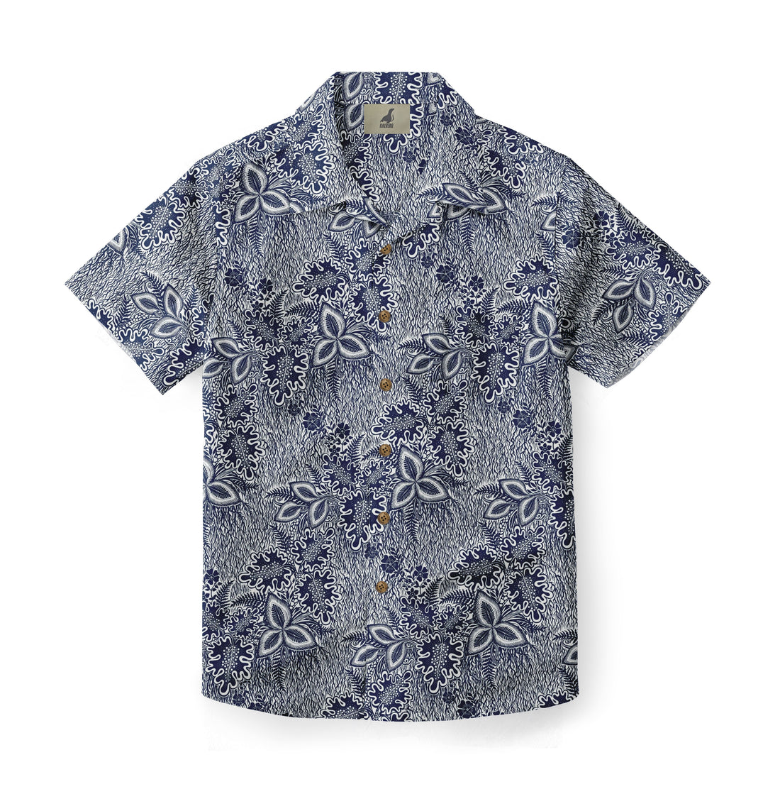 Indigo Reef Bloom Hawaiian Shirt